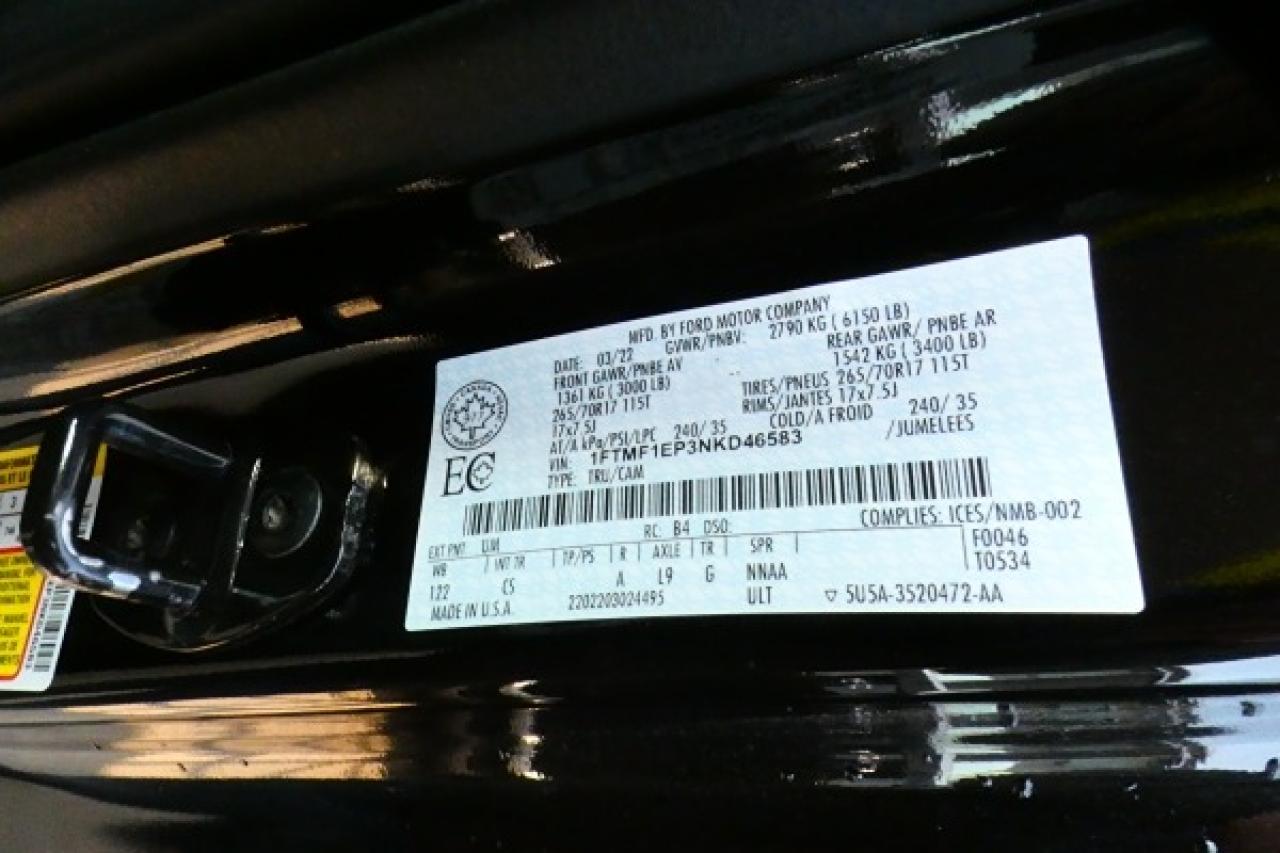 2022 Ford F-150 XL reg cab. ecoboost w/cloth seats, BUC - Photo #17