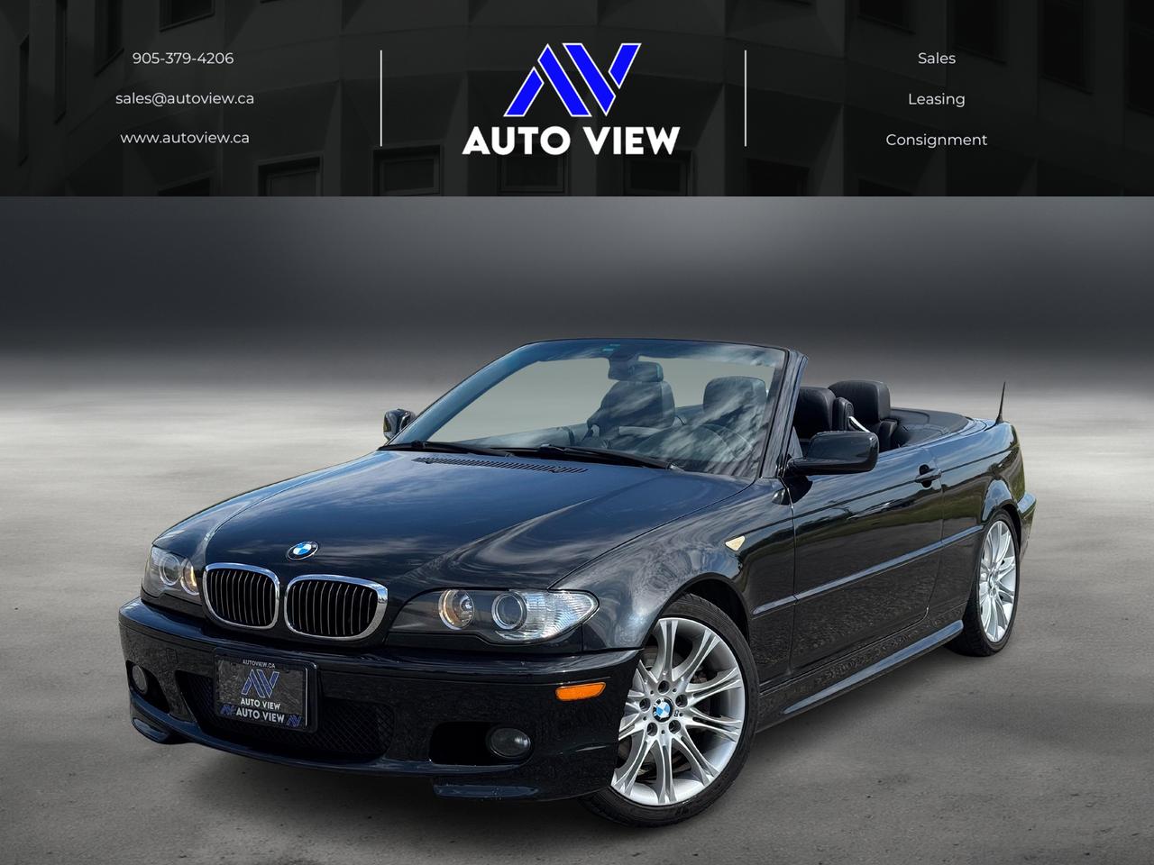 <p>JUST LANDED!!</p><p>2006 BMW 330ci Cabriolet!!</p><p>**CLEAN CARFAX**</p><p>**POWER CONVERTIBLE TOP**</p><p>The 2006 BMW 330Ci Cabriolet is a rear-wheel-drive E46 generation model, known for its 3.0L 6-cylinder engine producing around 225-235 horsepower, has a 6-speed manual transmission. This convertible featured sporty styling, a soft-top, a choice of leather and other interior finishes, and 18-inch alloy wheels.&nbsp;&nbsp;</p><p><strong>Key Features</strong></p><p><strong>Engine and Performance</strong>: The car is powered by a 3.0-liter inline 6-cylinder engine that delivers about 225-235 horsepower, providing a sporty performance.&nbsp;</p><p><strong>Drivetrain</strong>: Its a rear-wheel-drive vehicle.&nbsp;</p><p><strong>Transmission</strong>: 6-speed manual transmission&nbsp;</p><p><strong>Styling</strong>: As a cabriolet, it has a convertible soft top and features distinctive design cues like chrome grille slats and twin exhaust tips.&nbsp;</p><p><strong>Wheels:</strong> 18-inch alloy wheels.&nbsp;</p><p>&nbsp;</p><p dir=ltr style=line-height: 1.2; margin-top: 12pt; margin-bottom: 12pt;><span style=font-size: 11pt; font-family: Roboto,sans-serif; color: #000000; background-color: transparent; font-weight: 400; font-style: italic; font-variant: normal; text-decoration: none; vertical-align: baseline; white-space: pre-wrap;>**VEHICLE BEING SOLD ON CONSIGNMENT**&nbsp;</span></p><p dir=ltr style=line-height: 1.2; margin-top: 12pt; margin-bottom: 12pt;><span style=font-size: 11pt; font-family: Roboto,sans-serif; color: #000000; background-color: transparent; font-weight: 400; font-style: italic; font-variant: normal; text-decoration: none; vertical-align: baseline; white-space: pre-wrap;>FINANCING AND LEASING AVAILABLE ON ALL CERTIFIED VEHICLES.</span></p><p dir=ltr style=line-height: 1.2; margin-top: 12pt; margin-bottom: 12pt;><span style=font-size: 11pt; font-family: Roboto,sans-serif; color: #000000; background-color: transparent; font-weight: 400; font-style: italic; font-variant: normal; text-decoration: none; vertical-align: baseline; white-space: pre-wrap;>HST and Licensing Fees are to be charged on all vehicles.&nbsp;</span></p><p dir=ltr style=line-height: 1.2; margin-top: 12pt; margin-bottom: 12pt;><span style=font-size: 11pt; font-family: Roboto,sans-serif; color: #000000; background-color: transparent; font-weight: 400; font-style: italic; font-variant: normal; text-decoration: none; vertical-align: baseline; white-space: pre-wrap;>All CERTIFIED vehicles come with a 36-day Safety Guarantee.</span></p><p dir=ltr style=line-height: 1.2; margin-top: 12pt; margin-bottom: 12pt;><span style=font-size: 11pt; font-family: Roboto,sans-serif; color: #000000; background-color: transparent; font-weight: 400; font-style: italic; font-variant: normal; text-decoration: none; vertical-align: baseline; white-space: pre-wrap;>ALL CERTIFIED VEHICLES COME WITH A BRONZE GLOBAL WARRANTY (3 MONTH / 3,000 KM / $1,000 PER CLAIM)</span></p><p dir=ltr style=line-height: 1.2; margin-top: 12pt; margin-bottom: 12pt;><span style=font-size: 11pt; font-family: Roboto,sans-serif; color: #000000; background-color: transparent; font-weight: 400; font-style: italic; font-variant: normal; text-decoration: none; vertical-align: baseline; white-space: pre-wrap;>EXTENDED GLOBAL WARRANTY OPTIONS AVAILABLE ON ALL CERTIFIED VEHICLES.</span></p><p dir=ltr style=line-height: 1.2; margin-top: 12pt; margin-bottom: 12pt;><span style=font-size: 11pt; font-family: Roboto,sans-serif; color: #000000; background-color: transparent; font-weight: 400; font-style: italic; font-variant: normal; text-decoration: none; vertical-align: baseline; white-space: pre-wrap;>Auto View is located at 590 South Service Road Stoney Creek, only minutes off the QEW Exit 83 Fruitland Road!</span></p><p dir=ltr style=line-height: 1.2; margin-top: 12pt; margin-bottom: 12pt;><span style=font-size: 11pt; font-family: Roboto,sans-serif; color: #000000; background-color: transparent; font-weight: 400; font-style: italic; font-variant: normal; text-decoration: none; vertical-align: baseline; white-space: pre-wrap;>Contact us VIA email, call, or text!</span></p><p dir=ltr style=line-height: 1.2; margin-top: 12pt; margin-bottom: 12pt;><span style=font-size: 11pt; font-family: Roboto,sans-serif; color: #000000; background-color: transparent; font-weight: 400; font-style: italic; font-variant: normal; text-decoration: none; vertical-align: baseline; white-space: pre-wrap;>sales@autoview.ca</span></p><p style=line-height: 1.2;><span id=docs-internal-guid-dc6619b1-7fff-14fb-1847-6df547af7f68></span></p><p dir=ltr style=line-height: 1.2; margin-top: 12pt; margin-bottom: 12pt;><span style=font-size: 11pt; font-family: Roboto,sans-serif; color: #000000; background-color: transparent; font-weight: 400; font-style: italic; font-variant: normal; text-decoration: none; vertical-align: baseline; white-space: pre-wrap;>905-379-4206</span></p>