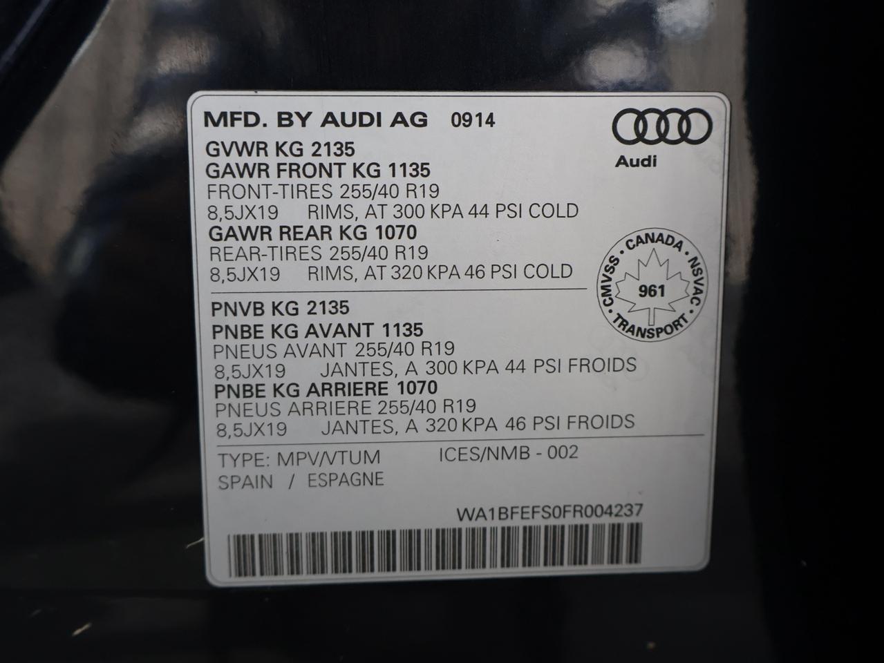 2015 Audi Q3 PROGRESSIV CERTIFIED *ACCIDENT FREE*AUDI MAINTAIN* BLUETOOTH LEATHER HEATED SEATS PANO ROOF CRUISE ALLOYS Photo