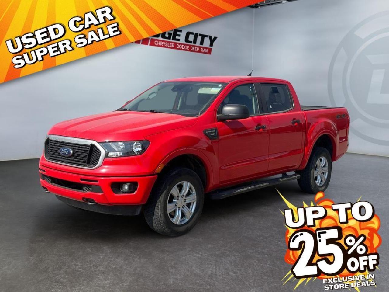 Used 2020 Ford Ranger 2.3L Fuel Efficiency - Side Steps - Crew Cab - Bluetooth - Cloth Bucket Seats - 4x4 for sale in Lethbridge, AB