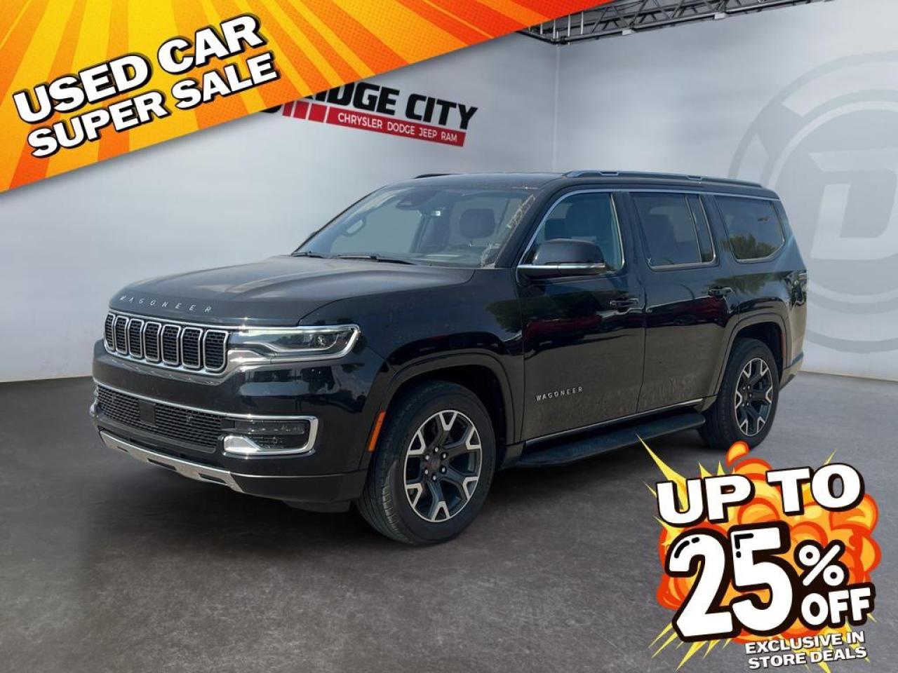 Used 2023 Jeep Wagoneer 3.0L Twin Turbo - 4x4 - Series III - Quadra-Lift Air Suspension - Leather - 2nd Row Heated Seats - Remote Start - Heads Up Displ for sale in Lethbridge, AB