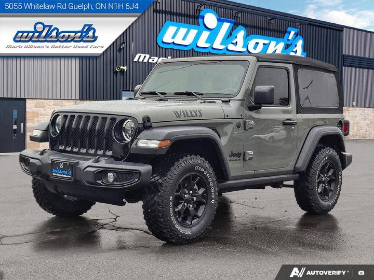 Used 2023 Jeep Wrangler Willys 4x4 | 6 Speed Manual | Carplay | Reverse Cam | Alpine Audio | Keyless Entry | and More ! for sale in Guelph, ON