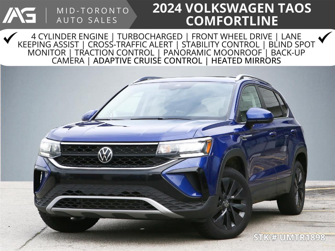 Used 2024 Volkswagen Taos Comfortline for sale in North York, ON
