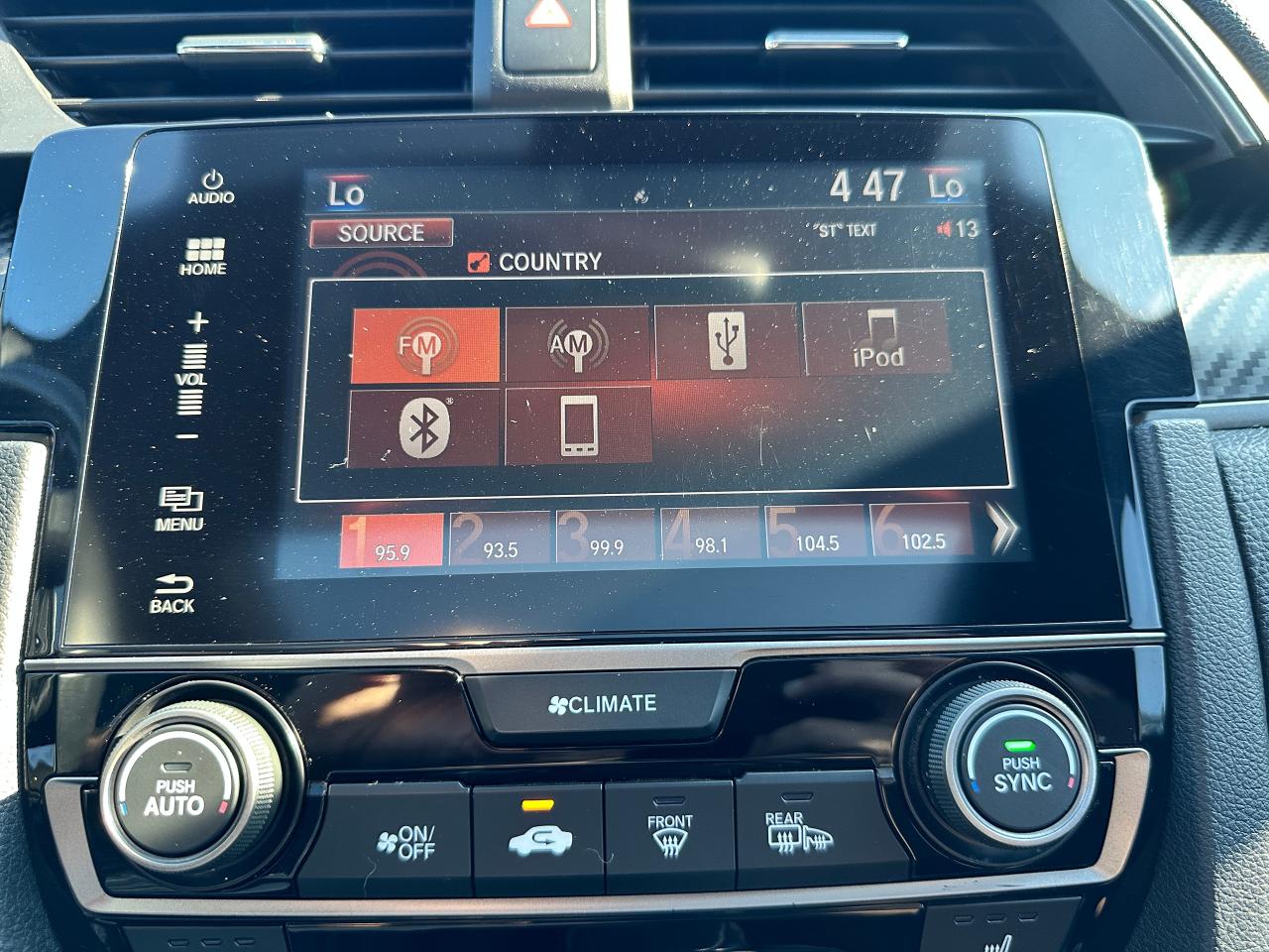 2018 Honda Civic Sport Honda Sensing Sunroof CarPlay RearCam A/C FM Photo