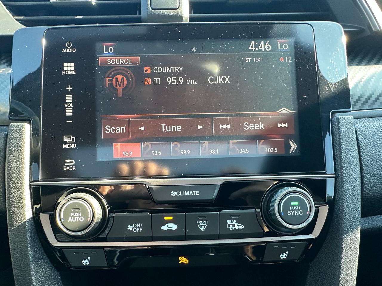 2018 Honda Civic Sport Honda Sensing Sunroof CarPlay RearCam A/C FM Photo