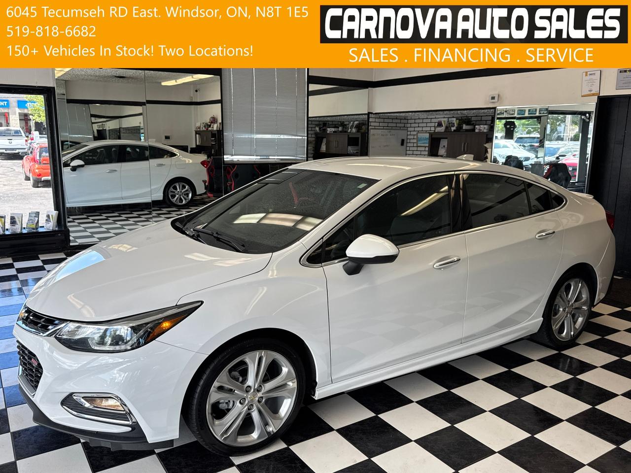 Used 2018 Chevrolet Cruze Premier+Leather+ApplePlay+Remote Start+A/C for sale in Windsor, ON