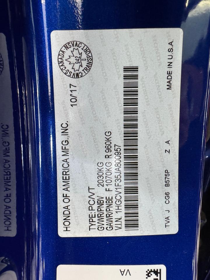 2018 Honda Accord SPORT 1.5T+New Tires+Roof+Lane Keep+CLEAN CARFAX Photo