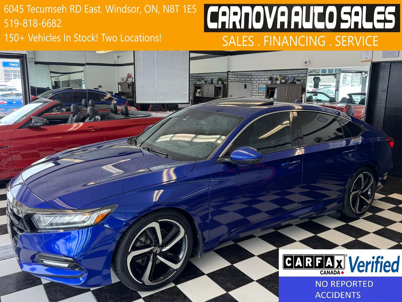 2018 Honda Accord SPORT 1.5T+New Tires+Roof+Lane Keep+CLEAN CARFAX Photo