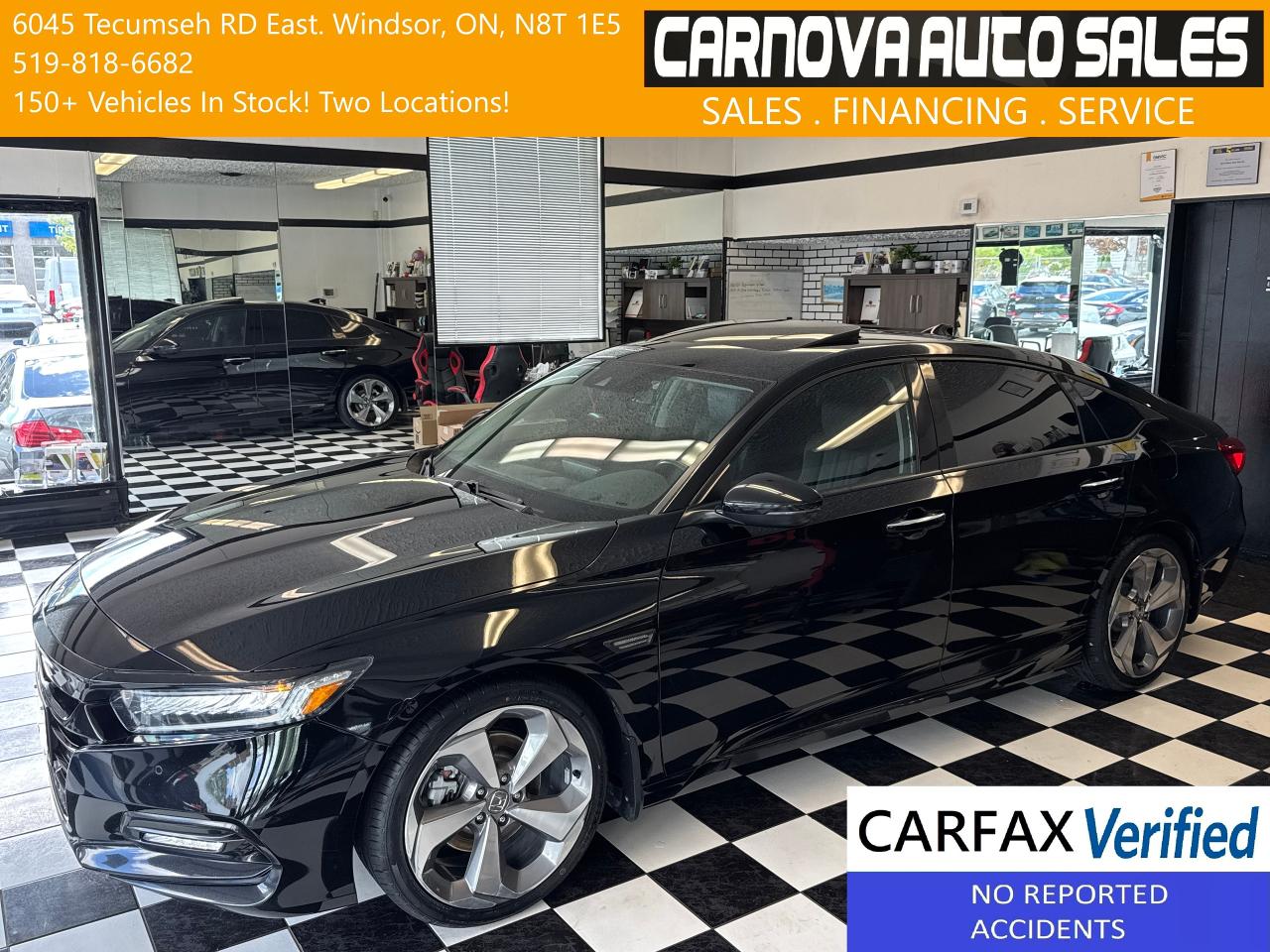 Used 2018 Honda Accord Touring+HUD+New Tires+Adaptive Cruise+CLEAN CARFAX for sale in Windsor, ON