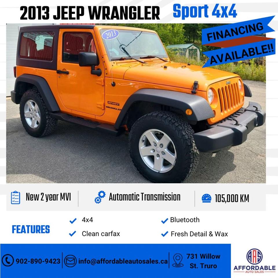 Used 2013 Jeep Wrangler SPORT for sale in Truro, NS