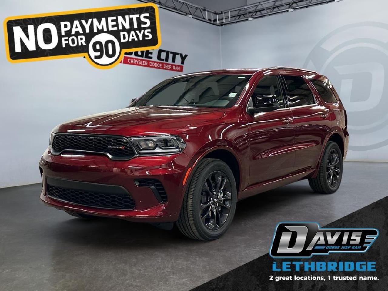 <b>Heated Seats, Navigation, Power Liftgate, Remote Start, ParkSense!<br /> <br /></b><br /> <br /> <br /> The 2026 Dodge Durango GT is a versatile three-row SUV powered by a 3.6?L V6 engine, delivering up to 293?hp and 260?lb?ft of torque for smooth, confident performance. Equipped with All-Wheel Drive and an 8-speed automatic transmission, this AWD SUV provides strong towing capability, balanced handling, and reliable performance in all driving conditions, from city streets to weekend adventures.<br /><br />Inside, the Durango GT offers a modern, tech-forward cabin featuring a touchscreen infotainment system, wireless Apple CarPlay/Android Auto, heated front seats, and tri-zone climate control. With seating for up to seven passengers and flexible cargo space, this family SUV ensures comfort, convenience, and practicality for everyday errands or long road trips.<br /><br />Safety and driver-assist features provide peace of mind on every drive. The 2026 Durango GT includes adaptive cruise control, lane-keeping assistance, blind-spot monitoring, and forward-collision warning with active braking. With its combination of 3.6?L V6 performance, spacious interior, advanced technology, and comprehensive safety, the Dodge Durango GT is a stylish and dependable family SUV.<br /> <br />To apply right now for financing use this link: <a href=https://www.bridgecitychrysler.com/pre-approval/ target=_blank rel=nofollow noopener noreferrer>https://www.bridgecitychrysler.com/pre-approval/</a><br /><br /> <br /><br />As a premier Chrysler, Dodge, Jeep and RAM dealership, Bridge City Chrysler proudly offers an extensive selection of new and used vehicles to meet every drivers needs. Customers across Lethbridge, Fort Macleod, Taber, Claresholm, Coaldale, and beyond trust us for daily vehicle specials, certified service and parts, and a seamless online inventory experience. <br /><br /> With competitive financing options and expert support, we make car buying easy and enjoyable. <br /><br /> Ready to hit the road? Schedule your test drive today at Bridge City Chrysler, your trusted Chrysler, Dodge, Jeep and RAM dealer in Lethbridge, Alberta.<br /><br /> Vehicle pricing offer shown expires 2026-01-31. <br /> Come by and check out our fleet of 80+ used cars and trucks and 120+ new cars and trucks for sale in Lethbridge. o~o