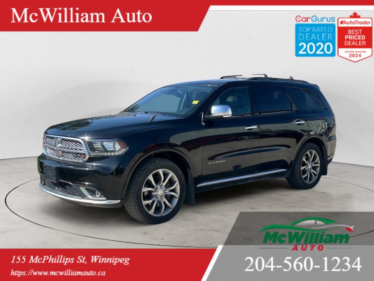 Used 2017 Dodge Durango Citadel AWD | DVD Player | Heated seats | Sun roof | for sale in Winnipeg, MB