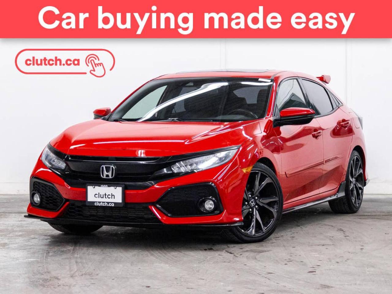 Used 2018 Honda Civic Sport Touring w/ Apple CarPlay & Android Auto, Power Moonroof, Nav for sale in Toronto, ON