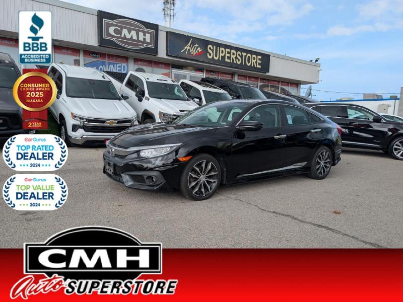 Used 2017 Honda Civic Sedan Touring  - Low Mileage for sale in St. Catharines, ON