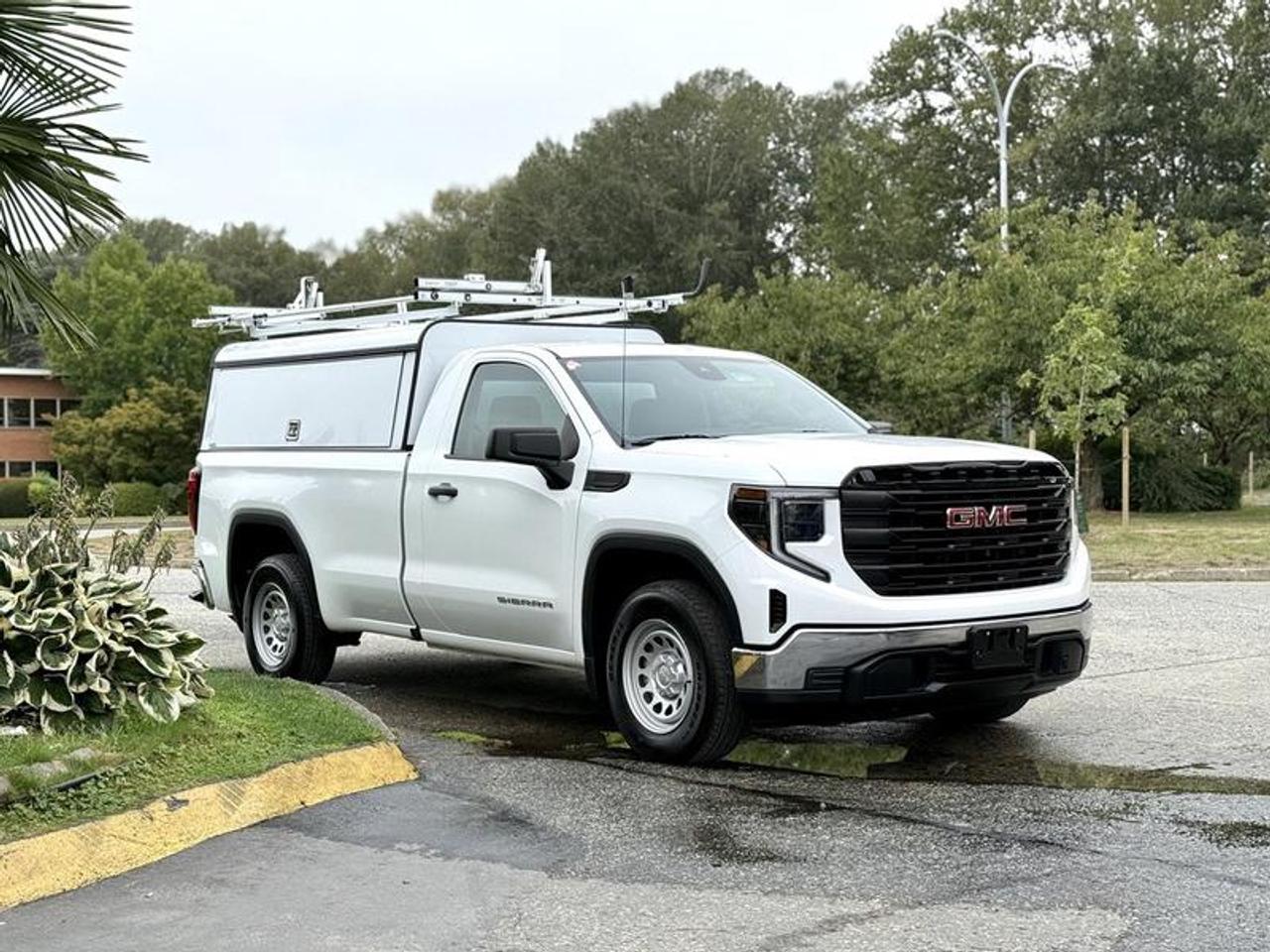 2022 GMC Sierra 1500 Regular Cab 2WD with Service Canopy, 2.7L, 4 cylinder, 2 door, automatic, RWD, 4-Wheel ABS, cruise control, air conditioning, AM/FM radio, power door locks, power windows, power mirrors, white exterior, black interior, cloth. Backup camera, push button start. Overall vehicle measurements: 211 L x 81 W x 97 H. Certification and decal valid until September 2026.  $30,830.00 plus $375 processing fee, $31,205.00 total payment obligation before taxes.   Listing report, warranty, contract commitment cancellation fee, financing available on approved credit (some limitations and exceptions may apply). All above specifications and information is considered to be accurate but is not guaranteed and no opinion or advice is given as to whether this item should be purchased. We do not allow test drives due to theft, fraud, acts of vandalism and undetectable impaired driving. Instead we provide the following benefits: Complimentary Warranty (with options to extend), Limited Money Back Satisfaction Guarantee on Fully Completed Contracts, Contract Commitment Cancellation, and an Open-Ended Sell-Back Option. Ask seller for details or call 604-522-REPO(7376) to confirm listing availability.