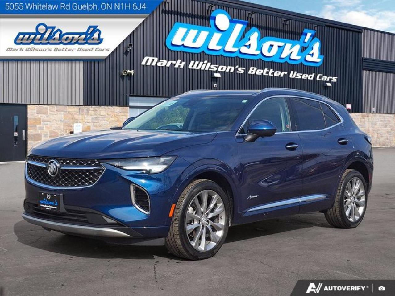 Used 2022 Buick Envision Avenir AWD | Leather | Pano Roof | Nav | HUD | 360 Camera | Bose | Adaptive Cruise | BSM | and More! for sale in Guelph, ON