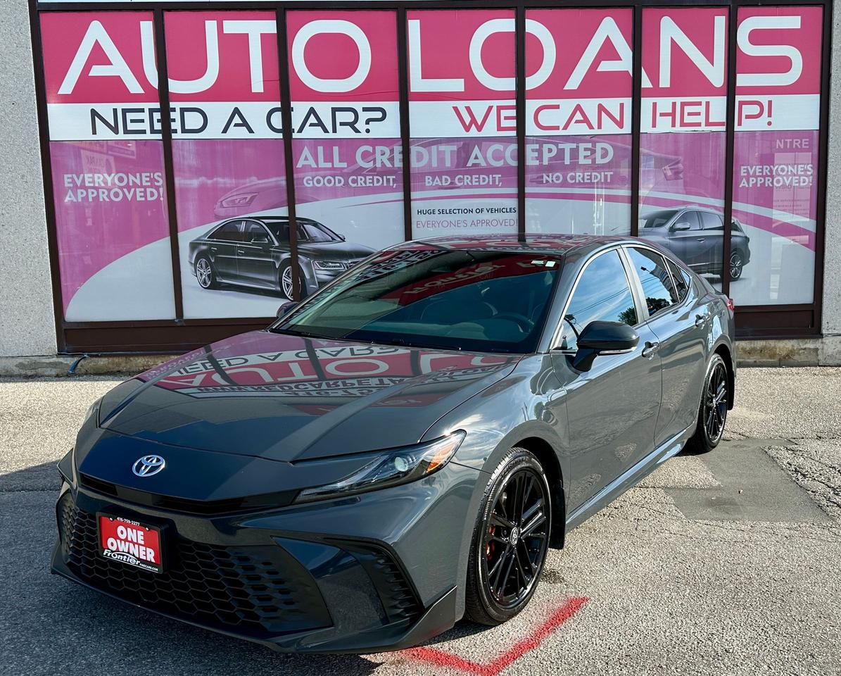 <p><span style=text-decoration: underline;><em><strong>***EASY FINANCE APPROVALS***GOOD CREDIT? BAD CREDIT? STUDENT? NEW TO THE COUNTRY? NO MATTER YOUR SITUATION WE APPROVE EVERYONE!</strong></em></span><span style=font-family: -apple-system, BlinkMacSystemFont, Segoe UI, Roboto, Oxygen, Ubuntu, Cantarell, Open Sans, Helvetica Neue, sans-serif;> <strong>***NO ACCIDENTS***HYBRID***LEATHER***SUNROOF***</strong></span>Discover unmatched efficiency and style with this nearly-new 2025 Toyota Camry SE Upgrade Hybrid, featuring just 175 KMs on the odometer. This sleek sedan combines cutting-edge hybrid technology with the legendary reliability of Toyota, ensuring you enjoy economical fuel consumption without sacrificing performance. The Camry SE Upgrade boasts a sporty exterior design with bold lines and striking alloy wheels, offering a modern aesthetic that stands out on the road. Step inside to experience a spacious interior equipped with premium seating, a large touchscreen infotainment system, and advanced connectivity options, including Apple CarPlay and Android Auto. With its comprehensive suite of safety features, including adaptive cruise control and lane departure warning, you can drive with confidence, knowing you&rsquo;re well-protected. Whether you&rsquo;re commuting through the city or embarking on a weekend getaway, this 2025 Toyota Camry SE Upgrade Hybrid is the ideal choice for a dynamic yet efficient driving experience. Dont miss out on this amazing opportunity!</p><p>&nbsp;</p><p><span style=background-color: #ffffff; color: #2c2c2c; font-family: Helvetica; font-size: 16px;>***Special Finance Price Advertised has $2000 finance credit, cash price may differ***</span></p><p>&nbsp;</p><p><span style=font-family: -apple-system, BlinkMacSystemFont, Segoe UI, Roboto, Oxygen, Ubuntu, Cantarell, Open Sans, Helvetica Neue, sans-serif;>****Make this yours today BECAUSE YOU DESERVE IT****</span></p><p>&nbsp;</p><p><span style=font-family: -apple-system, BlinkMacSystemFont, Segoe UI, Roboto, Oxygen, Ubuntu, Cantarell, Open Sans, Helvetica Neue, sans-serif;>We have skilled and knowledgeable sales staff with many years of experience satisfying all our customers needs. theyll work with you to find the right vehicle and at the right price you can afford. we guarantee you will have a pleasant shopping experience that is fun, informative, hassle free and never high pressured. please dont hesitate to give us a call or visit our indoor showroom today! were here to serve you!!</span></p><p>&nbsp;</p><p><span style=font-family: -apple-system, BlinkMacSystemFont, Segoe UI, Roboto, Oxygen, Ubuntu, Cantarell, Open Sans, Helvetica Neue, sans-serif;>***Financing***</span></p><p>&nbsp;</p><p>We offer amazing financing options. Our Financing specialists can get you INSTANTLY approved for a car loan with the interest rates as low as 6.46% and $0 down and no payments for 6 months (O.A.C). Additional financing fees may apply. Auto Financing is our specialty. Our experts are proud to say 100% APPLICATIONS ACCEPTED, FINANCE ANY CAR, ANY CREDIT, EVEN NO CREDIT! Its FREE TO APPLY and Our process is fast & easy. We can often get YOU AN approval and deliver your NEW car the SAME DAY.</p><p>&nbsp;</p><p>***Price***</p><p>&nbsp;</p><p>FRONTIER FINE CARS is known to be one of the most competitive dealerships within the Greater Toronto Area providing high quality vehicles at low price points. Prices are subject to change without notice. All prices are price of the vehicle plus HST, Licensing & Safety Certification.&nbsp;<span style=font-family: Helvetica; font-size: 16px; -webkit-text-stroke-color: #000000; background-color: #ffffff;>DISCLAIMER: This vehicle is not Drivable as it is not Certified. All vehicles we sell are Drivable after certification, which is available for $799 but not manadatory.</span>&nbsp;</p><p>&nbsp;</p><p>***Trade*** Have a trade? Well take it! We offer free appraisals for our valued clients that would like to trade in their old unit in for a new one.</p><p>&nbsp;</p><p>***About us***</p><p>&nbsp;</p><p>Frontier fine cars, offers a huge selection of vehicles in an immaculate INDOOR showroom. Our goal is to provide our customers WITH quality vehicles AT EXCELLENT prices with IMPECCABLE customer service. Not only do we sell vehicles, we always sell peace of mind!</p><p>&nbsp;</p><p>Buy with confidence and call today 416-759-2277 or email us to book a test drive now! frontierfinecars@hotmail.com Located @ 1261 Kennedy Rd Unit a in Scarborough</p><p>&nbsp;</p><p>***NO REASONABLE OFFERS REFUSED***</p><p>&nbsp;</p><p>Thank you for your consideration & we look forward to putting you in your next vehicle! Serving used cars Toronto, Scarborough, Pickering, Ajax, Oshawa, Whitby, Markham, Richmond Hill, Vaughn, Woodbridge, Mississauga, Trenton, Peterborough, Lindsay, Bowmanville, Oakville, Stouffville, Uxbridge, Sudbury, Thunder Bay,Timmins, Sault Ste. Marie, London, Kitchener, Brampton, Cambridge, Georgetown, St Catherines, Bolton, Orangeville, Hamilton, North York, Etobicoke, Kingston, Barrie, North Bay, Huntsville, Orillia</p><p>&nbsp;</p>