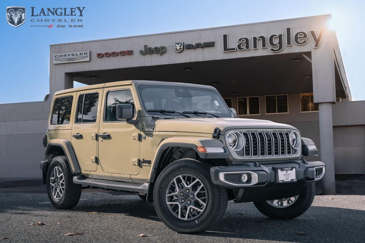 <p><strong>2026 Jeep Wrangler Sahara 4 Door 4x4</strong></p><p>A premium four-door Wrangler trim that balances legendary off-road capability with added comfort and style features for daily driving.</p><ul><li><p><strong>Standard Engine:</strong> 2.0L Intercooled Turbo I-4</p></li><li><p><strong>Horsepower/Torque (2.0L Turbo):</strong> 270 hp, 295 lb-ft torque</p></li><li><p><strong>Max Towing (Sahara 4-Door):</strong> 3,500 lbs</p></li><li><p><strong>Key Feature:</strong> Standard 12.3-inch Uconnect 5 touchscreen infotainment display</p></li><li><p><strong>Fuel Economy (Combined, 2.0L):</strong> 11.3 L/100 km</p></li></ul><p>Come book a test drive at Langley Chrysler, conveniently located in Langley, British Columbia.</p>*All new vehicle purchases are plus the PDI accessory installs and any price increases provided by the manufacturer. For trucks the accessories will include wheel locks, spray-in liners, and mud flaps. For all other vehicles, wheel locks are standard, other equipment may apply. Confirm with the dealer.

<p>*All prices are net of all manufacturer incentives and/or rebates and are subject to change by the manufacturer without notice. All prices plus applicable taxes, applicable environmental recovery charges, documentation of $599 and full tank of fuel surcharge of $76 if a full tank is chosen.<br />Other items available that are not included in the above price:<br />Tire & Rim Protection and Key fob insurance starting from $599<br />Service contracts (extended warranties) for up to 7 years and 200,000 kms starting from $599<br />Custom vehicle accessory packages, mudflaps and deflectors, tire and rim packages, lift kits, exhaust kits and tonneau covers, canopies and much more that can be added to your payment at time of purchase<br />Undercoating, rust modules, and full protection packages starting from $199<br />Flexible life, disability and critical illness insurances to protect portions of or the entire length of vehicle loan?im?im<br />Financing Fee of $500 when applicable<br />Prices shown are determined using the largest available rebates and incentives and may not qualify for special APR finance offers. See dealer for details. This is a limited time offer.</p>