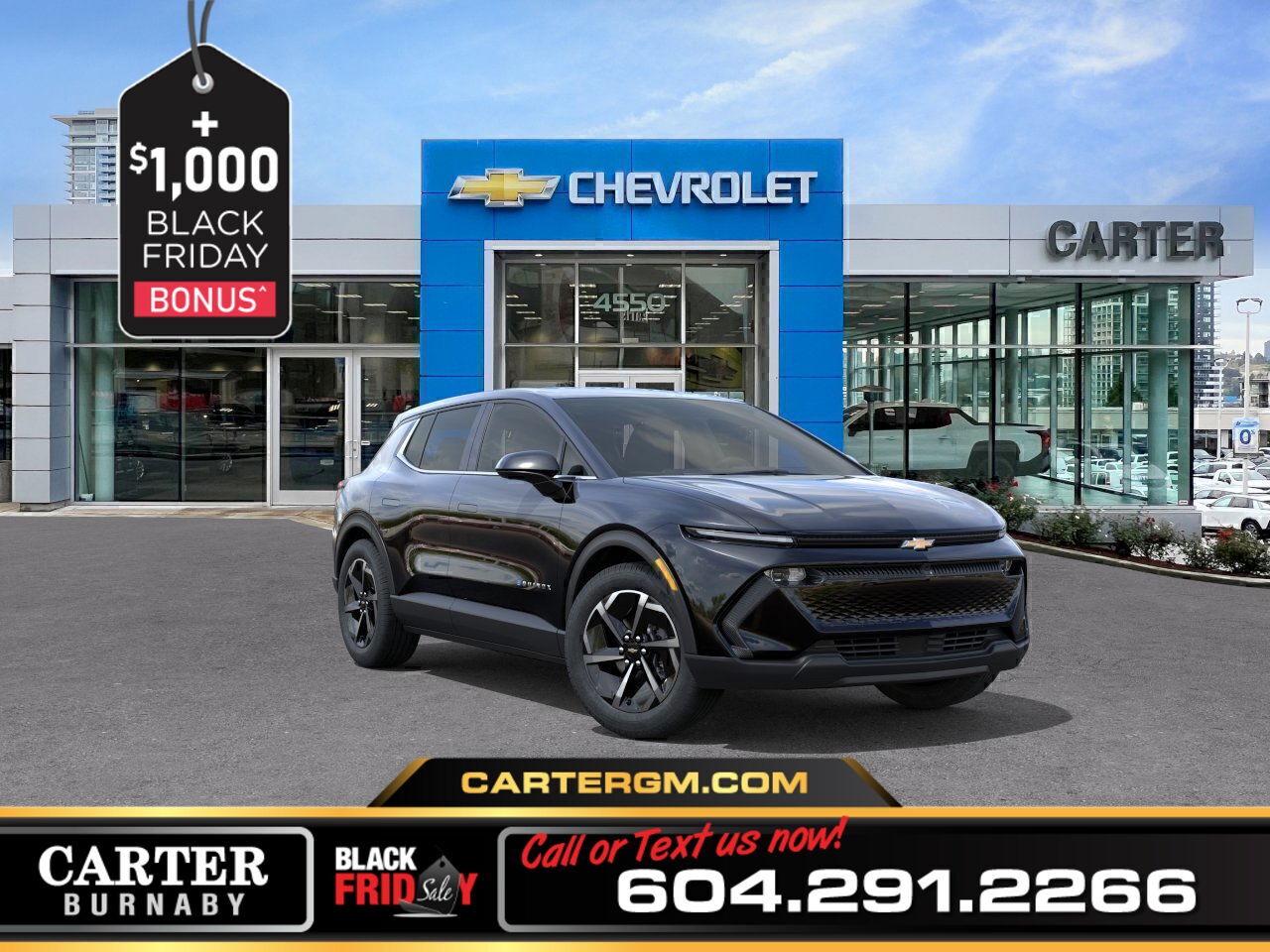 For a limited time, Executive Costco members receive up to $1,200 OFF, and non-Executive members get up to $1,000 OFF, on select Chevrolet, and GMC EV models. Hurry this offer will not last!  WHY CARTER GM BURNABY?  - An unrivalled vehicle purchasing experience! - Exceeding our loyal customers expectations since 1963 - 4.5 Google star rating with 2,175+ customer reviews) - CarGurus Top-Rated Dealer 2025 Award - CarGurus Top Value Dealer 2025 Award - Vehicle trades welcome! Best price guaranteed! - We provide upfront pricing, zero hidden fees, and 100% transparency - Fast approvals and 99% acceptance rates (no matter your current credit status!) - Multilingual staff (many languages spoken) - Comfortable non-pressured environment with in-store television, WIFI and a childrens play area! - In-store restaurant: fresh daily menu        Were here to help you drive the vehicle you want, the vehicle you deserve! QUESTIONS? GREAT! WEVE GOT ANSWERS! To speak with a friendly vehicle specialist - CALL NOW! (Doc. Fee: $495.00 Dealer Code: D5505)