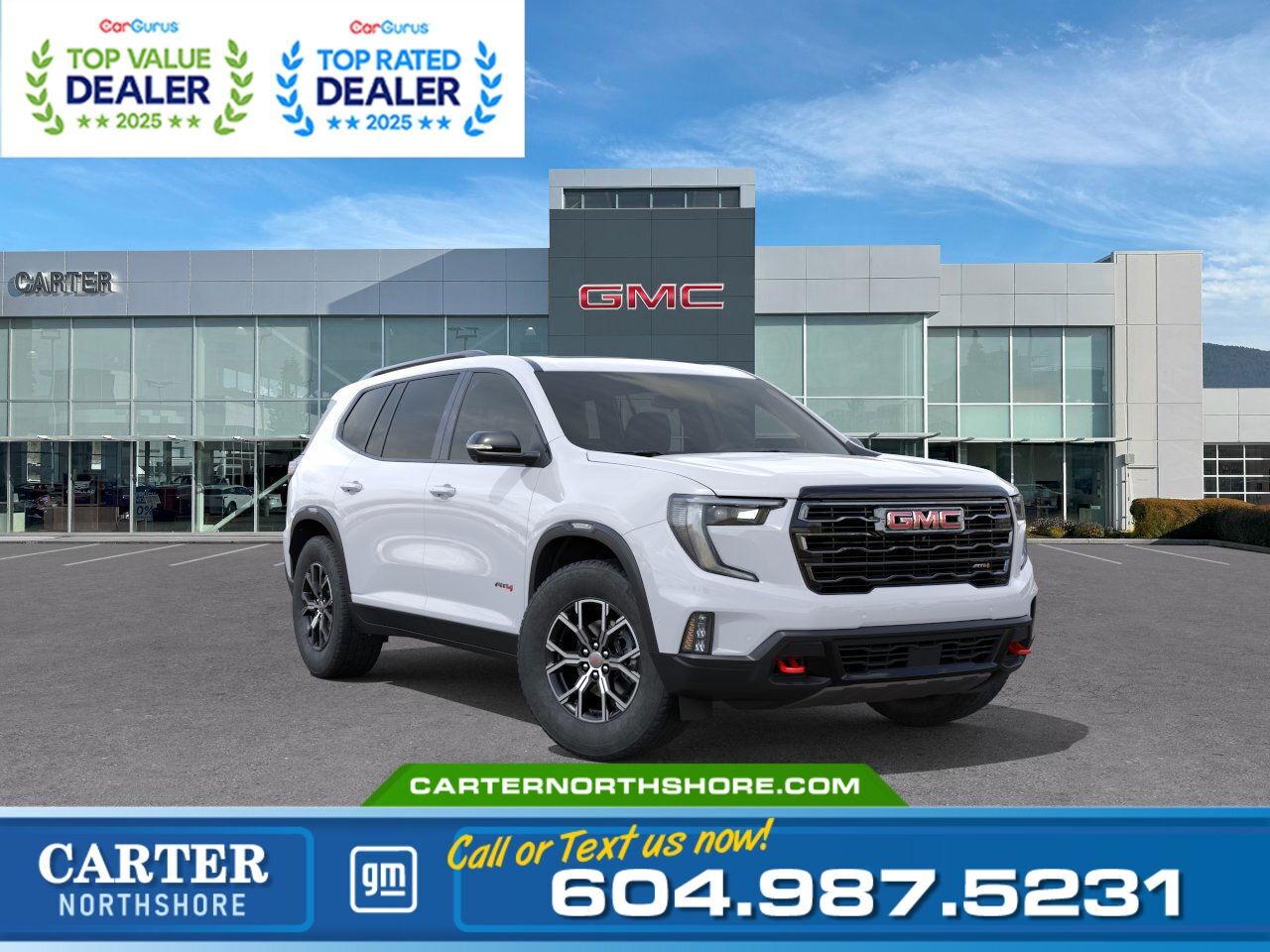 New 2026 GMC Acadia AT4 AWD | Alum Wheels/Heated Seats/Hill Descent Ct for sale in North Vancouver, BC