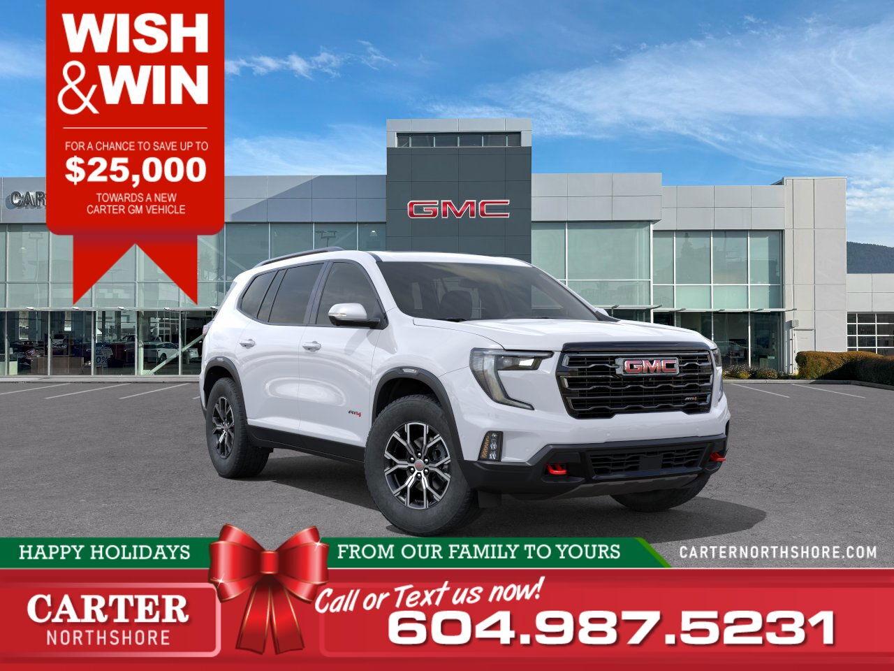 New 2026 GMC Acadia AT4 AWD | Alum Wheels/Heated Seats/Hill Descent Ct for sale in North Vancouver, BC