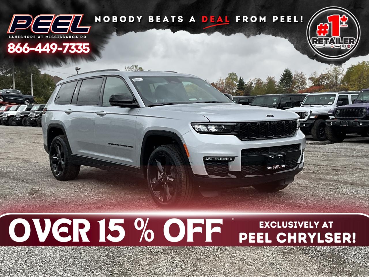 New 2025 Jeep Grand Cherokee L LIMITED | Black App Pkg | Pano Roof | LuxTech 2 for sale in Mississauga, ON