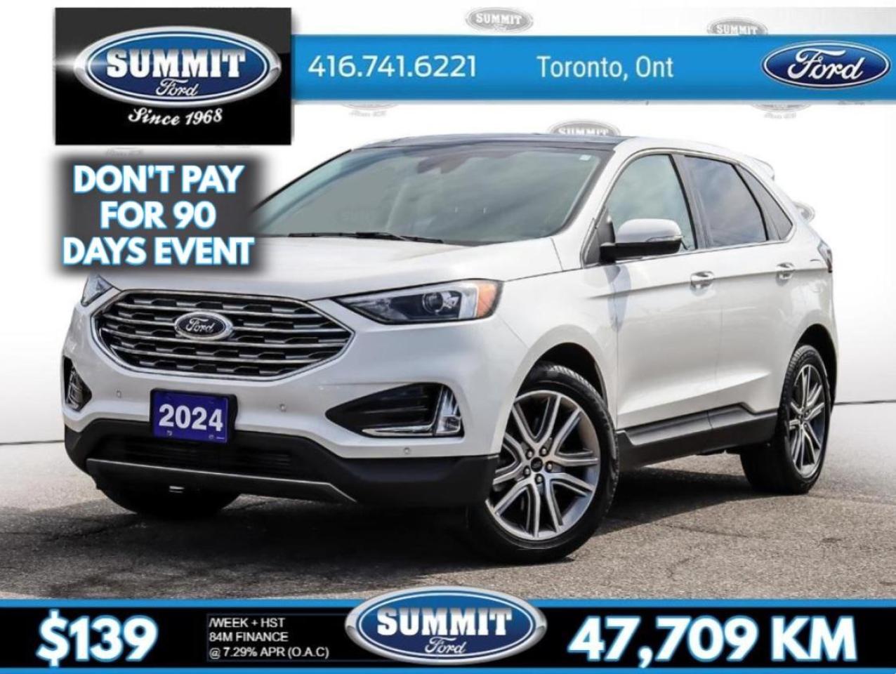 Used 2024 Ford Edge Titanium Roof | Apple Car Play | Navigation | Heated Steering Wheel | for sale in Etobicoke, ON