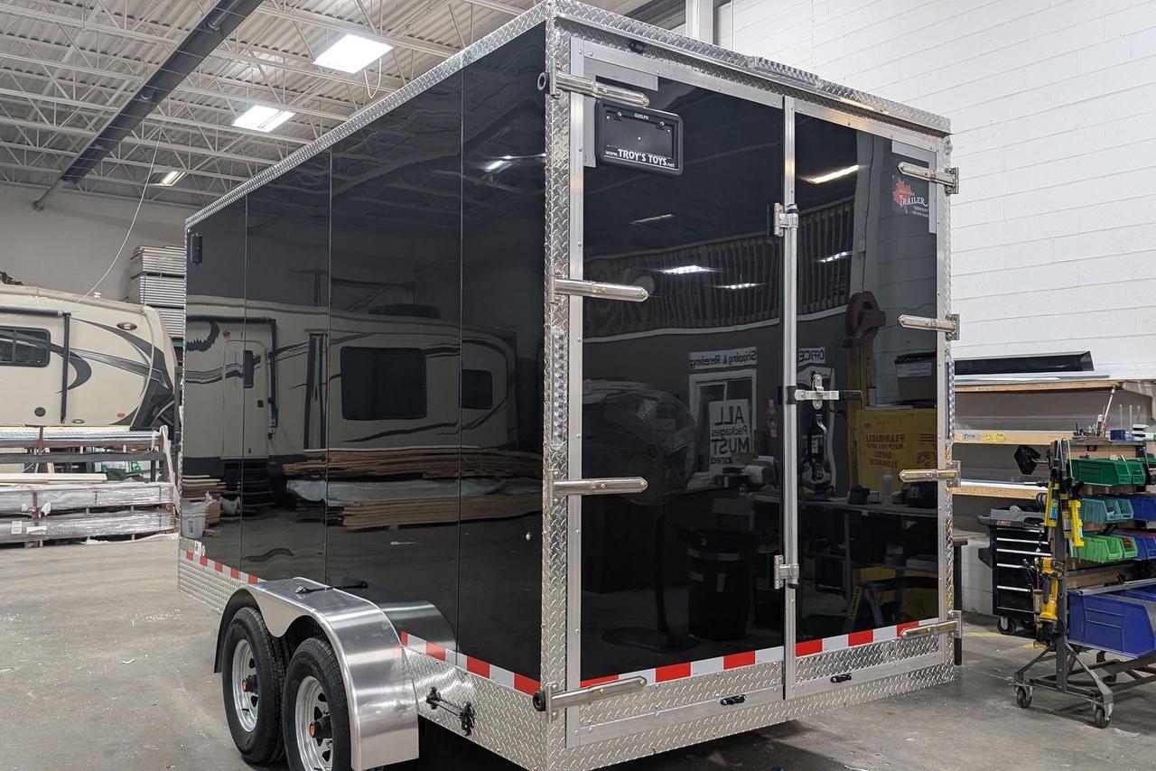 2025 Canadian Trailer Company 7x14 V Nose Cargo Trailer Aluminum Tandem Axle Photo9