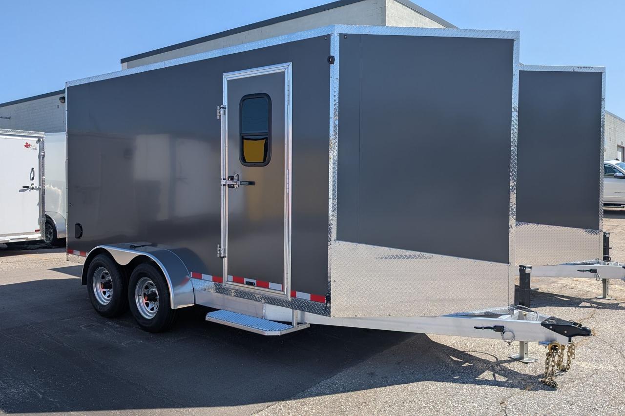 2025 Canadian Trailer Company 7x14 V Nose Cargo Trailer Aluminum Tandem Axle
