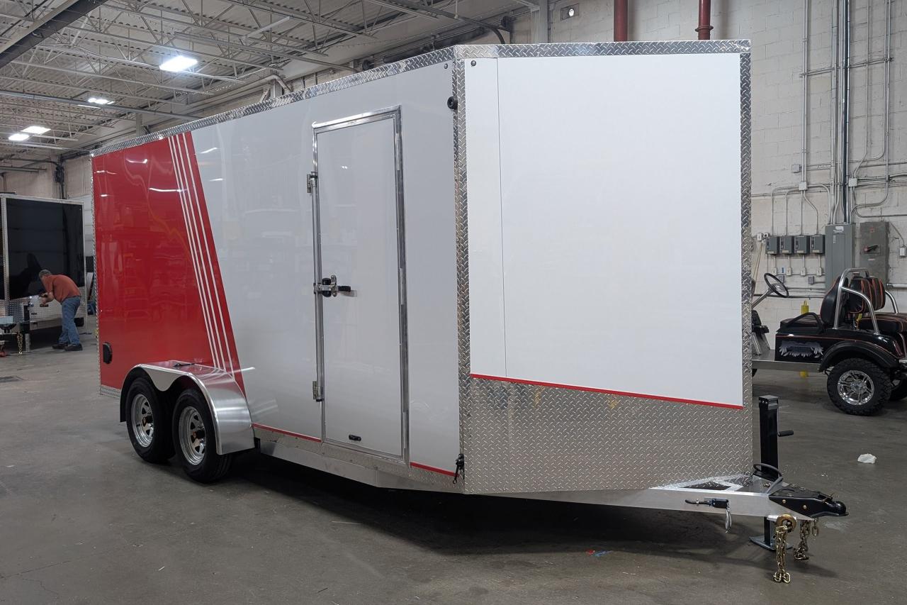 2025 Canadian Trailer Company 7x14 V Nose Cargo Trailer Aluminum Tandem Axle