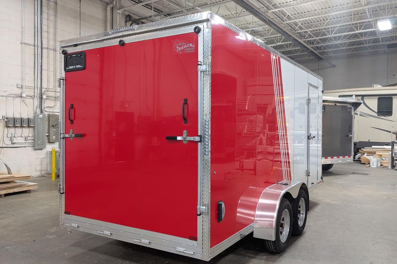 2025 Canadian Trailer Company 7x14 V Nose Cargo Trailer Aluminum Tandem Axle Photo2