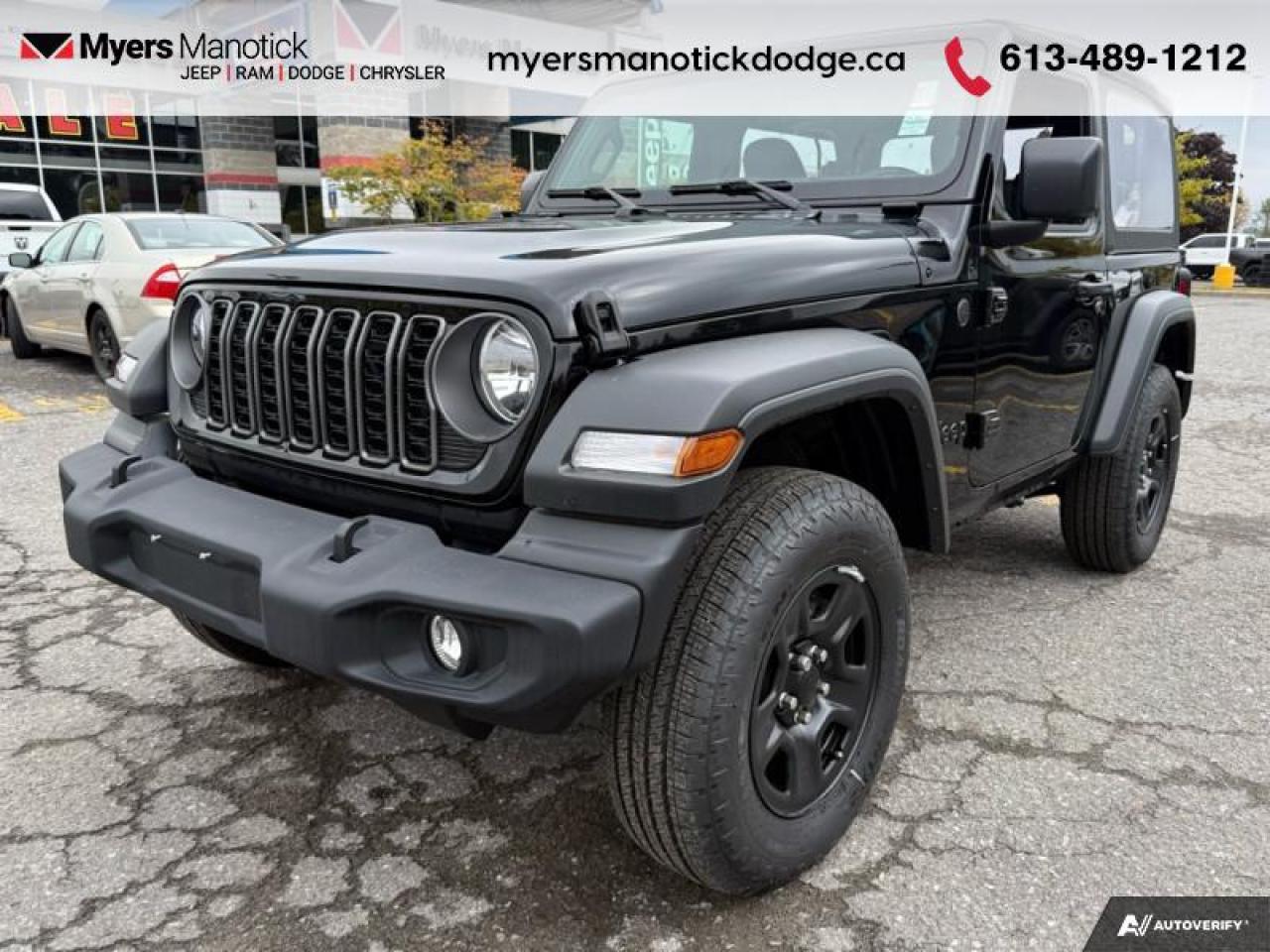 New 2025 Jeep Wrangler Sport  - Mobile Hotspot -  Proximity Key for sale in Ottawa, ON