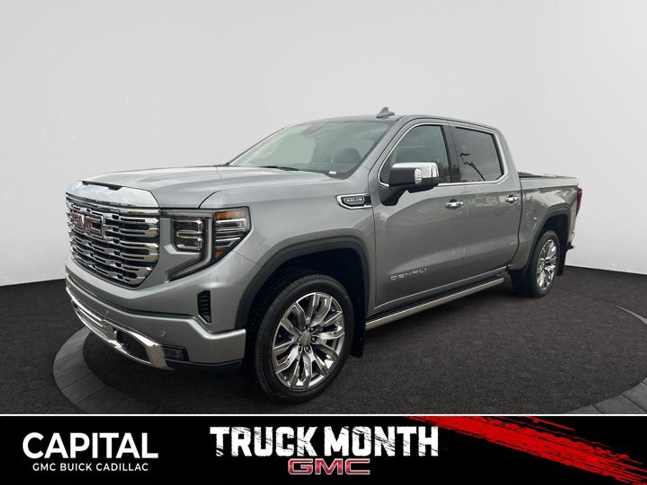 This 2026 GMC Sierra 1500 in Sterling Metallic is equipped with 4WD and Gas V8 5.3L/325 engine.The Next Generation Sierra redefines what it means to drive a pickup. The redesigned for 2019 Sierra 1500 boasts all-new proportions with a larger cargo box and cabin. It also shaves weight over the 2018 model through the use of a lighter boxed steel frame and extensive use of aluminum in the hood, tailgate, and doors.To help improve the hitching and towing experience, the available ProGrade Trailering System combines intelligent technologies to offer an in-vehicle Trailering App, a companion to trailering features in the myGMC app and multiple high-definition camera views.GMC has altered the pickup landscape with groundbreaking innovation that includes features such as available Rear Camera Mirror and available Multicolour Heads-Up Display that puts key vehicle information low on the windshield. Innovative safety features such as HD Surround Vision and Lane Change Alert with Side Blind Zone alert will also help you feel confident and in control in the Next Generation Seirra.Key features of the Sierra Denali include: Taller stance and more dominant presence, GMC MultiPro Tailgate, Adaptive Rice Control, Authentic perforated Forge leather-appointed seating and open-pore ash wood trim, Available Head-Up Display and HD Rear Camera Mirror, and Available 420 hp 6.2L V8 with 10-speed automatic transmission.Check out this vehicles pictures, features, options and specs, and let us know if you have any questions. Helping find the perfect vehicle FOR YOU is our only priority.P.S...Sometimes texting is easier. Text (or call) 306-801-9090 for fast answers at your fingertips!Dealer License #914248Disclaimer: All prices are plus taxes & fees. See dealer for Details. Dealer Permit # 914248 See dealer for Details.