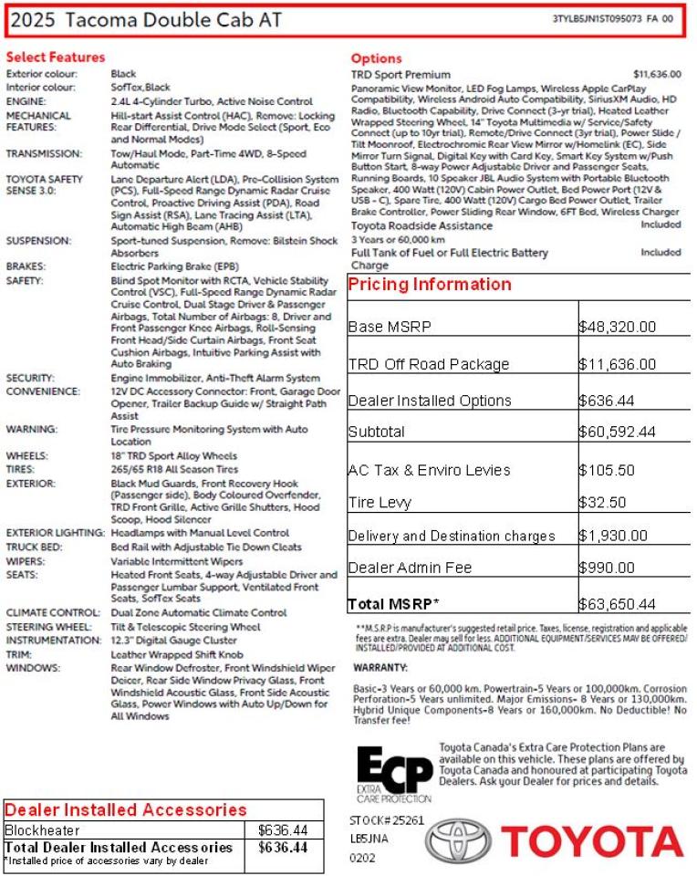 2025 Toyota Tacoma TRD SPORT PREMIUM Photo2