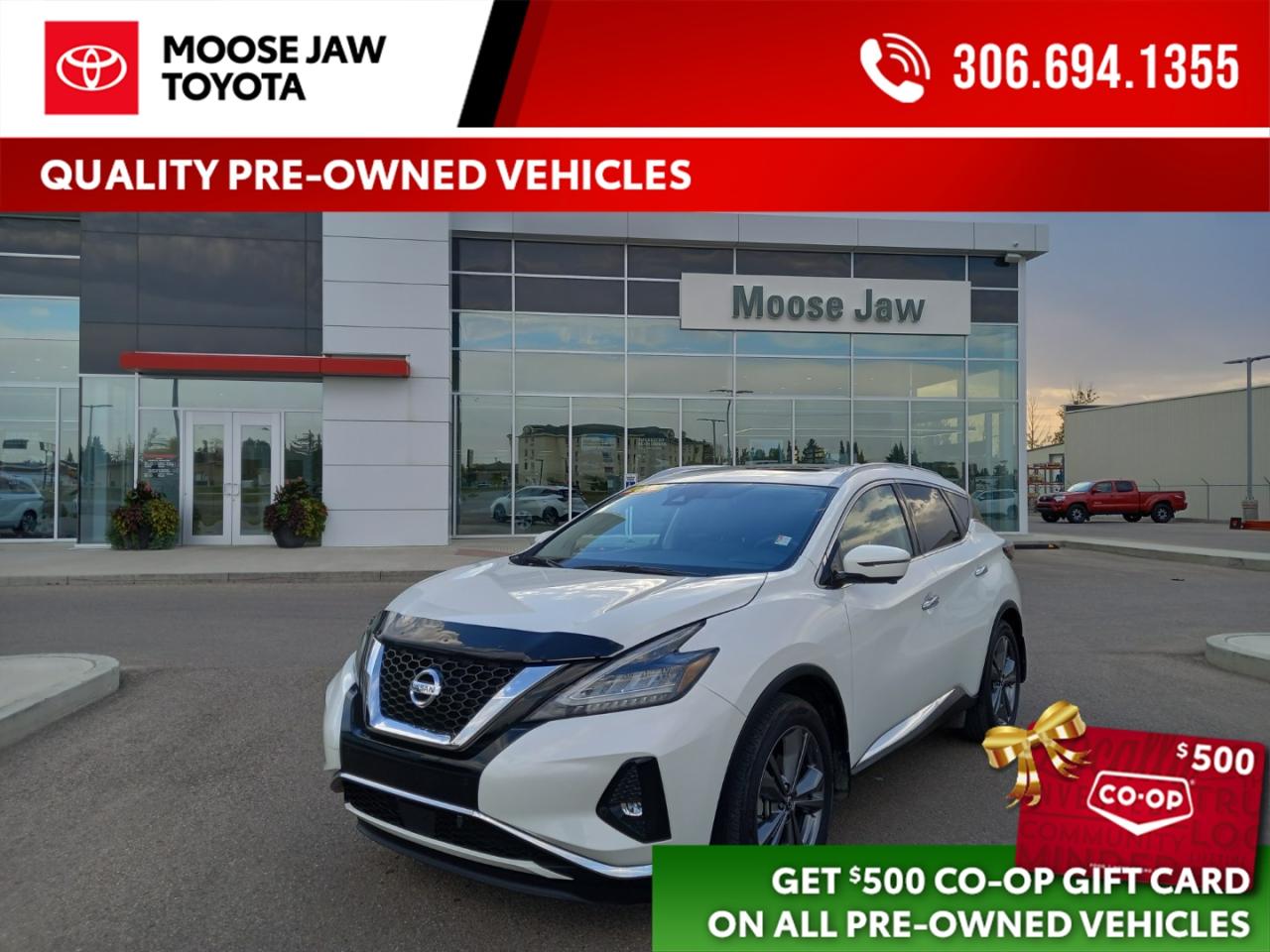 Used 2020 Nissan Murano Top-of-the-line luxury with versatile SUV comfort. The 2020 Murano Platinum offers premium features, advanced tech, and a smooth, confident drive. for sale in Moose Jaw, SK