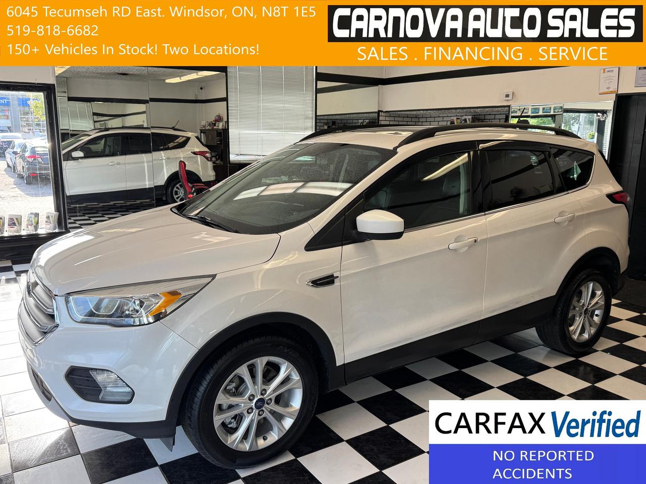 2018 Ford Escape SEL 4WD+Leather+Roof+ApplePlay+GPS+CLEAN CARFAX Photo0