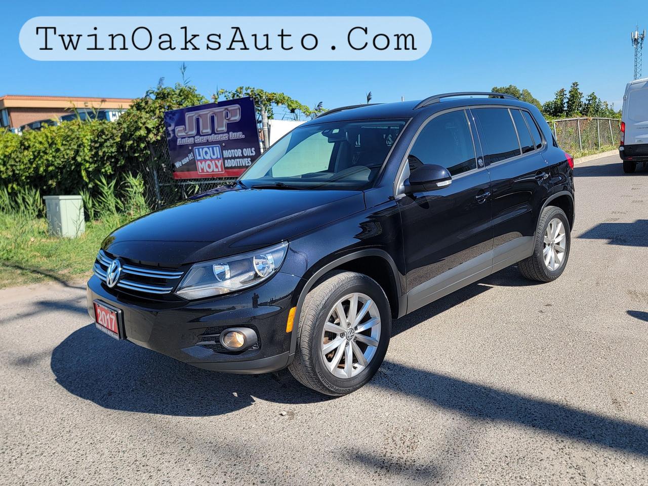 <p data-start=48 data-end=351><strong data-start=48 data-end=123>2017 Volkswagen Tiguan Wolfsburg Edition 4MOTION &ndash; Excellent Condition!</strong><br data-start=123 data-end=126 />This 2017 VW Tiguan Wolfsburg Edition combines German engineering, comfort, and practicality, and it&rsquo;s in great condition throughout. With all-wheel drive and plenty of features, it&rsquo;s the perfect SUV for year-round driving.</p><p data-start=353 data-end=376><strong data-start=353 data-end=374>Features include:</strong></p><ul data-start=377 data-end=1108><li data-start=377 data-end=416><p data-start=379 data-end=416>2.0L turbocharged 4-cylinder engine</p></li><li data-start=417 data-end=466><p data-start=419 data-end=466>6-speed automatic transmission with Tiptronic</p></li><li data-start=467 data-end=501><p data-start=469 data-end=501>4MOTION all-wheel drive system</p></li><li data-start=502 data-end=523><p data-start=504 data-end=523>Leatherette seats</p></li><li data-start=524 data-end=546><p data-start=526 data-end=546>Heated front seats</p></li><li data-start=547 data-end=593><p data-start=549 data-end=593>Power-adjustable driver&rsquo;s seat with memory</p></li><li data-start=616 data-end=680><p data-start=618 data-end=680>Touchscreen infotainment system with Bluetooth and CD player</p></li><li data-start=703 data-end=734><p data-start=705 data-end=734>Fender premium audio system</p></li><li data-start=735 data-end=754><p data-start=737 data-end=754>Rearview camera</p></li><li data-start=755 data-end=794><p data-start=757 data-end=794>Keyless entry and push-button start</p></li><li data-start=795 data-end=834><p data-start=797 data-end=834>Dual-zone automatic climate control</p></li><li data-start=835 data-end=884><p data-start=837 data-end=884>Leather-wrapped multi-function steering wheel</p></li><li data-start=885 data-end=903><p data-start=887 data-end=903>Cruise control</p></li><li data-start=904 data-end=941><p data-start=906 data-end=941>Power windows, locks, and mirrors</p></li><li data-start=942 data-end=958><p data-start=944 data-end=958>Alloy wheels</p></li><li data-start=974 data-end=988><p data-start=976 data-end=988>Fog lights</p></li><li data-start=989 data-end=1039><p data-start=991 data-end=1039>Split-folding rear seats for added cargo space</p></li><li data-start=1040 data-end=1108><p data-start=1042 data-end=1108>Safety features: ABS brakes, stability control, multiple airbags</p></li></ul><p data-start=1110 data-end=1296>This Tiguan Wolfsburg Edition delivers a refined driving experience with premium features and the confidence of 4MOTION all-wheel drive. A stylish, reliable SUV in fantastic condition!</p><p><strong>Additional Certification Cost</strong>: The full certification cost for this vehicle is <strong>$790 + HST</strong>.</p><p><strong>What&rsquo;s Included with Certification</strong>:</p><ul><li>The vehicle will be delivered with a <strong>valid safety certification</strong> and a <strong>36-day safety item warranty</strong> for your peace of mind.</li><li>A <strong>fresh oil change</strong> will be performed, and all fluids will be topped up.</li><li>The vehicle will be <strong>professionally detailed</strong>, ensuring it looks and feels like new when you pick it up.</li></ul><p>At <strong>Twin Oaks Auto</strong>, we are committed to providing a <strong>hassle-free car buying experience</strong>. From your first inquiry to driving off in your new car, our goal is to get you on the road quickly and stress-free!</p><p><strong>Financing Options Available!</strong><br />Flexible financing options are available to suit your needs. Contact us for more details.</p><p><strong>Contact Us Today</strong>:<br />📞 <strong>Call Us</strong>: 905-339-3330<br />📍 <strong>Location</strong>: 2470 Royal Windsor Drive, Oakville, Ontario, L6J 7Y2</p><p><br />(Conveniently located between Ford Drive and Winston Churchill Blvd.)</p><p><strong>More Information</strong>:<br />Visit our website at <strong><a href=http://www.twinoaksauto.com>TwinOaksAuto.com</a></strong> to view additional pictures, explore our inventory, and access CARFAX reports.</p><p>&nbsp;</p>
