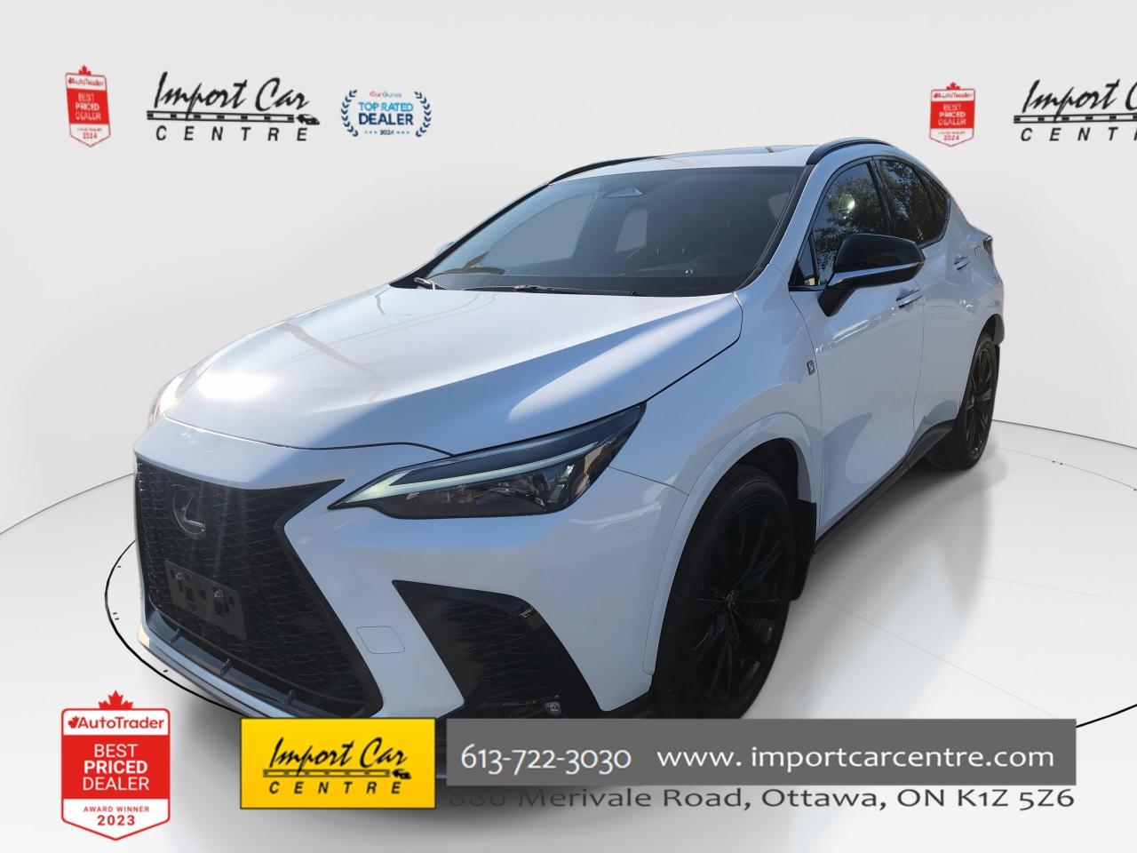 Used 2024 Lexus NX 350 F SPORT 1, ROOF, HUDS, HTD. VENTED SEATS, 20 ALLOY for sale in Ottawa, ON