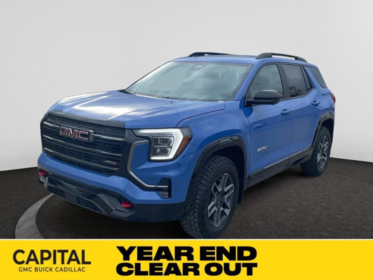 This 2026 GMC Terrain in Rapids Metallic is equipped with AWD and Turbocharged Gas I4 1.5L/-TBD- engine.From its striking C-shaped LED signature lighting to its stunning floating roof, this GMC Terrain has been refined on every level. With three distinctive options, every trim boasts its own distinctive grille that makes a lasting first impression and sets a bold tone for the rest of the vehicles exterior. Striking LED signature lighting on the taillamps complete Terrains bold design from front to back. Terrains interior seamlessly incorporates exterior design cues to create a cohesive look. Youll find a combination of bold styling, first-class comfort and plenty of space proving its as much about refinement as it is utility. Terrains interior features a standard leather wrapped steering wheel, real aluminum trim and soft-touch materials to enhance your driving experience and maximize comfort for both you and your passengers. A front-to-back flat load floor includes new fold-flat front-passenger and second-row seats so you can quickly go from accommodating people to utilizing every inch of cargo space. The GMC Terrain small SUV is engineered to meet the challenges drivers face every day  from various road surfaces to unexpected conditions. Advanced technology such as the Traction Select system allows you to switch between drive modes to make real-time adjustments based on those ever-changing driving situations. Terrain offers an available suite of intuitive driver-assist and safety technologies  so you can move with confidence in any direction.Check out this vehicles pictures, features, options and specs, and let us know if you have any questions. Helping find the perfect vehicle FOR YOU is our only priority.P.S...Sometimes texting is easier. Text (or call) 306-801-9090 for fast answers at your fingertips!Dealer License #914248Disclaimer: All prices are plus taxes & fees. See dealer for Details. Dealer Permit # 914248 See dealer for Details.