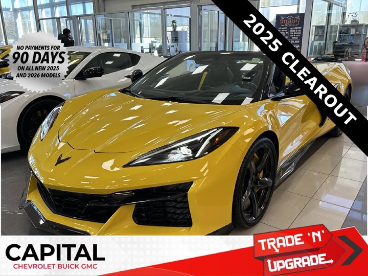 This Chevrolet Corvette delivers a Gas V8 6.2L/ engine powering this Automatic transmission. YELLOW CUSTOM LEATHER STITCH includes seats, instrument panel, doors and console, TRIM, INTERIOR, LEVEL 2, CARBON FIBRE INSTRUMENT PANEL TRIM, CLUSTER-SURROUND AND CONSOLE/DOOR INSERTS, TRANSMISSION, 8-SPEED DUAL CLUTCH, INCLUDES MANUAL AND AUTO MODES (STD).* This Chevrolet Corvette Features the Following Options *STEALTH INTERIOR TRIM PACKAGE dark finish aluminum trim, BATTERY PROTECTION PACKAGE (12 volt battery.) , STEERING WHEEL, CARBON FIBRE AND SUEDED MICROFIBRE-WRAPPED, SEAT BELT COLOUR, YELLOW, LPO, FLOOR MATS, PREMIUM CARPETED with car silhouette logo, Genuine Corvette Accessory, LPO, DARK STEALTH CROSSED FLAGS EMBLEM, FRONT Genuine Corvette Accessory, LPO, BLACK WHEEL LOCKS Genuine Corvette Accessory, LPO, BLACK LUG NUTS Genuine Corvette Accessory, FRONT LIFT ADJUSTABLE HEIGHT WITH MEMORY includes (TR7) automatic headlamp levelling system, EXHAUST TIPS, BLACK.* Stop By Today *A short visit to Capital Chevrolet Buick GMC Inc. located at 13103 Lake Fraser Drive SE, Calgary, AB T2J 3H5 can get you a tried-and-true Corvette today!