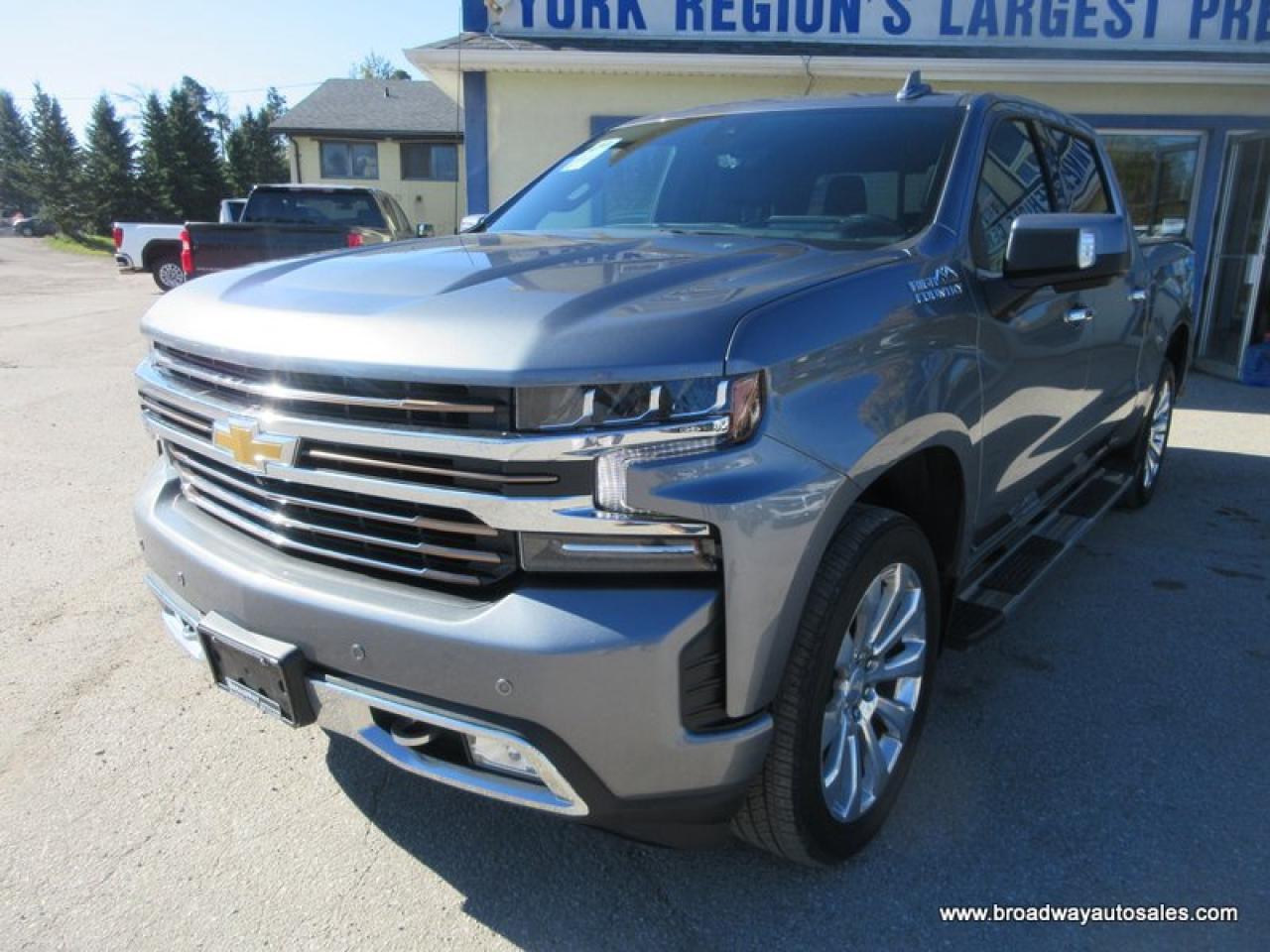 Used 2022 Chevrolet Silverado 1500 LOADED HIGH-COUNTRY-EDITION 5 PASSENGER 5.3L - V8.. 4X4.. CREW-CAB.. SHORTY.. NAVIGATION.. LEATHER.. HEATED/AC SEATS.. SUNROOF.. BACK-UP CAMERA.. for sale in Bradford, ON