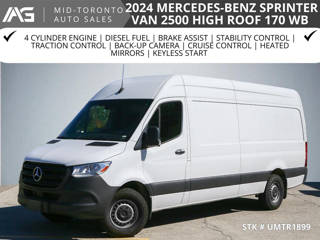Used 2024 Mercedes-Benz Sprinter 2500 170-in. WB High Roof for sale in North York, ON