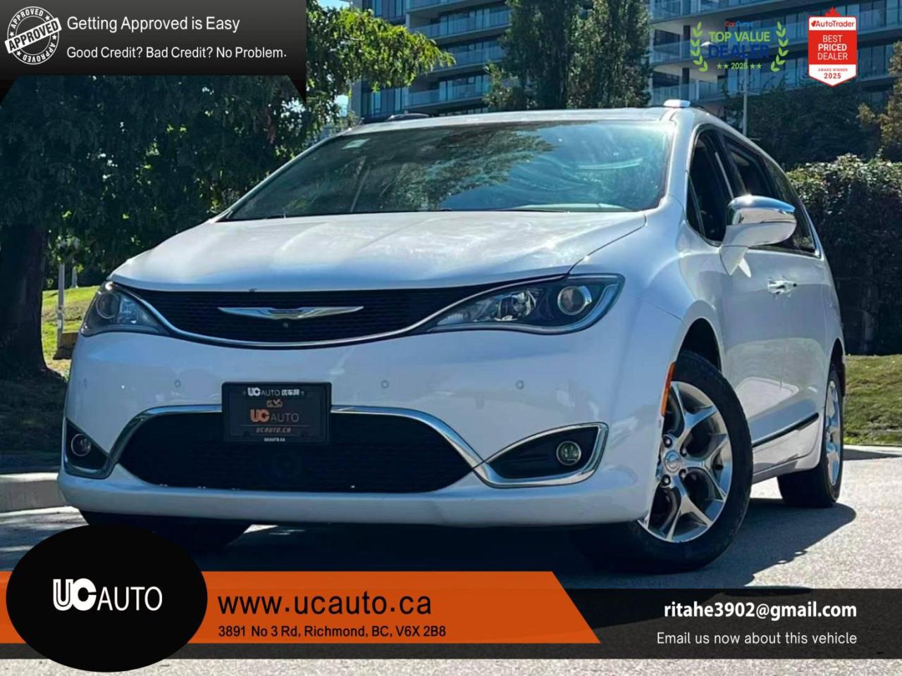 Used 2017 Chrysler Pacifica Limited/ CLEAN TITLE/ BC LOCAL for sale in Richmond, BC
