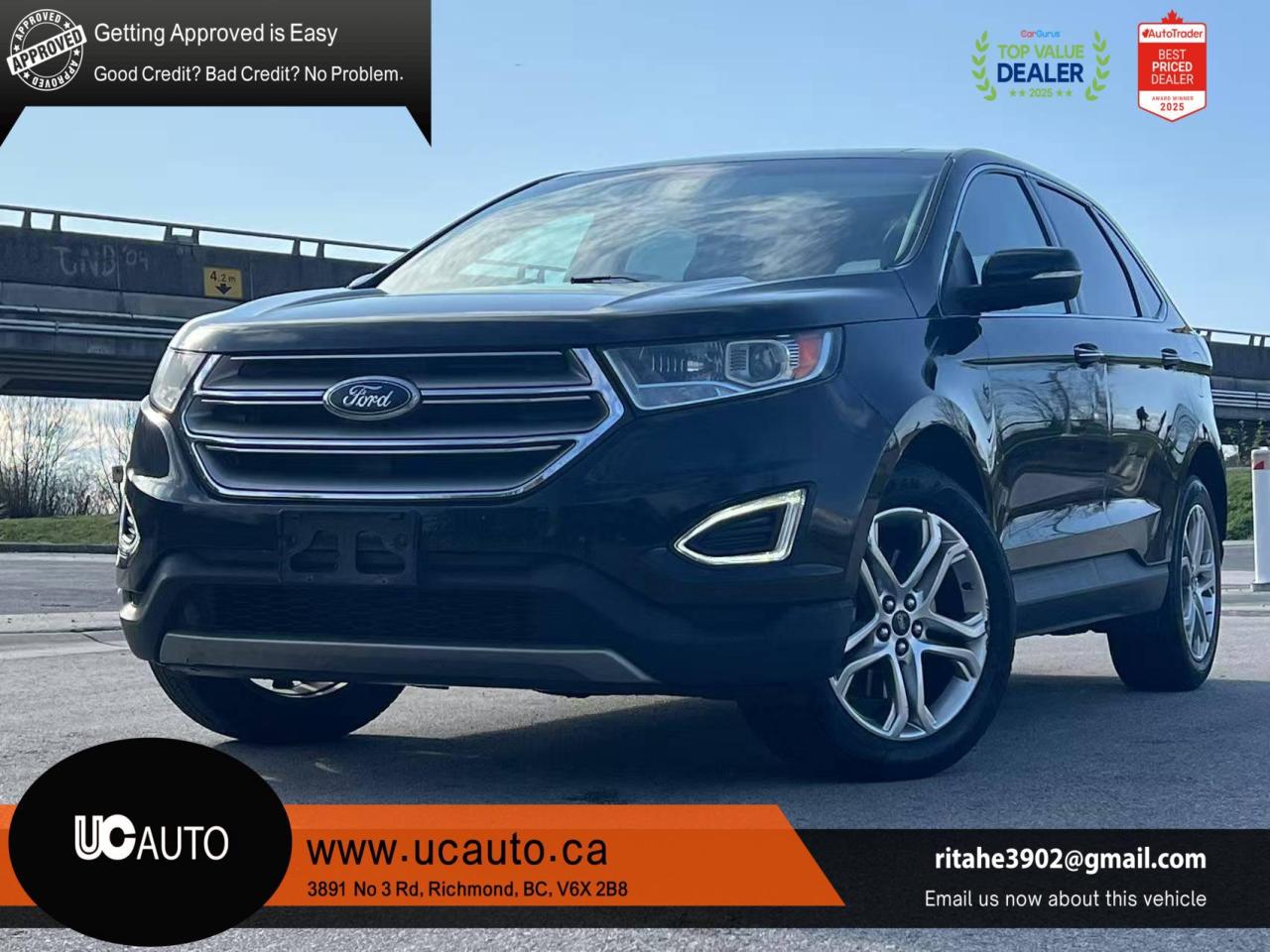 Used 2017 Ford Edge Titanium AWD/ CLEAN TITLE/ BC LOCAL/ TOP MODEL for sale in Richmond, BC