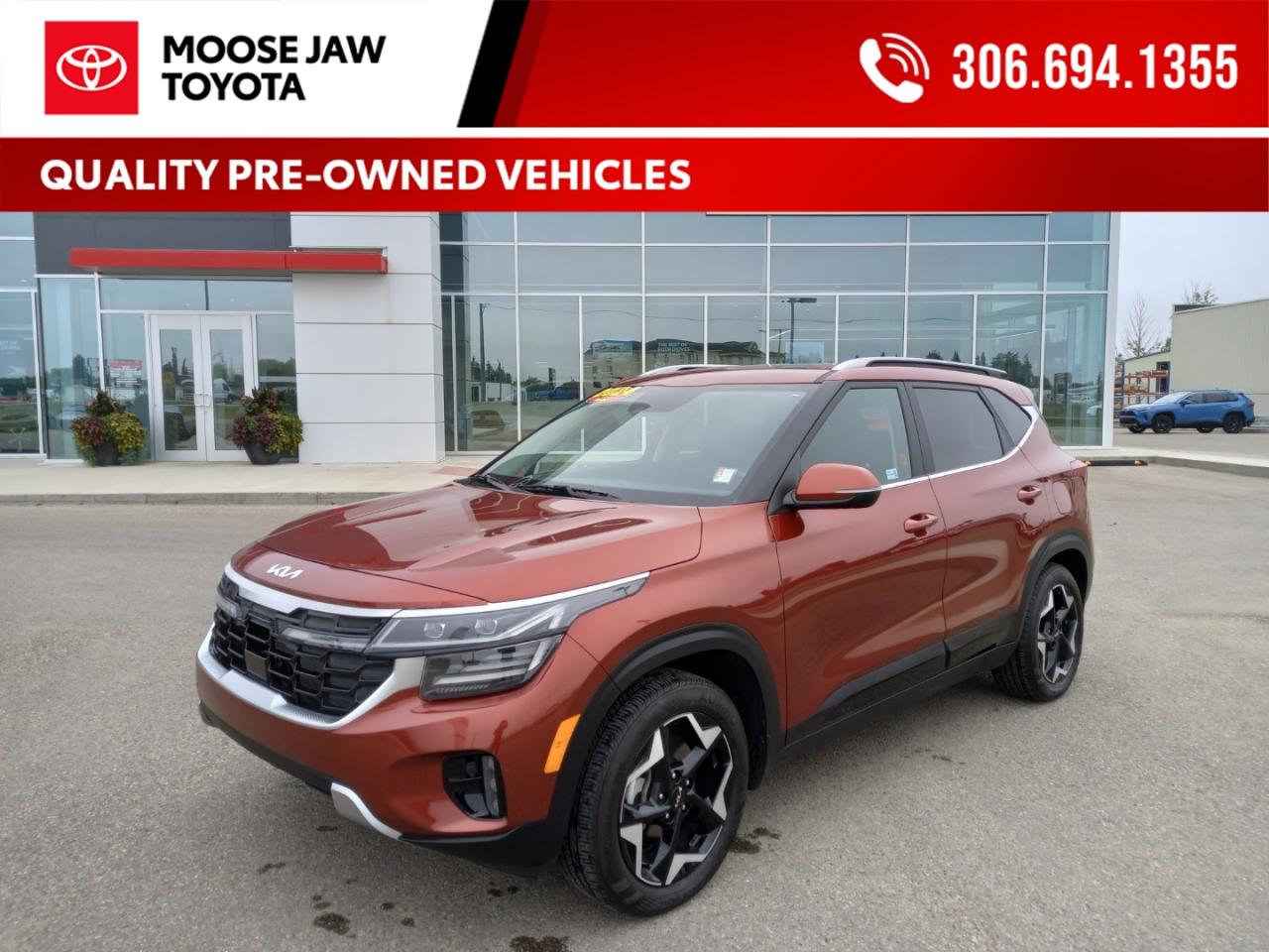 Used 2024 Kia Seltos Compact SUV, big on style and comfort. The 2024 Seltos EX Premium delivers advanced tech, upscale features, and all-weather confidence in a sporty design. for sale in Moose Jaw, SK