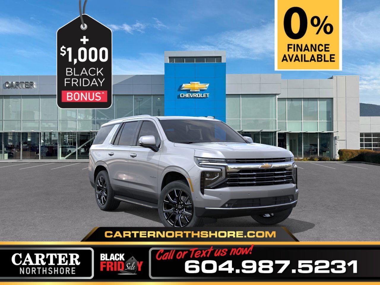 New 2025 Chevrolet Tahoe 1LT 4WD | Alum Wheels/Pano Sunroof/HD Rear Cam for sale in North Vancouver, BC