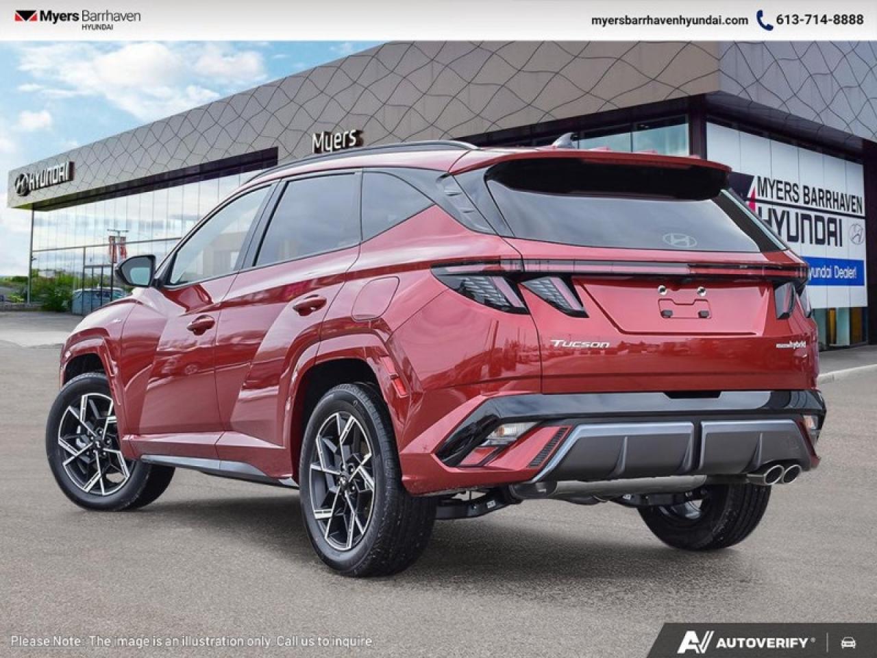 2025 Hyundai Tucson Hybrid N-Line AWD  - Sunroof - $312 B/W Photo3