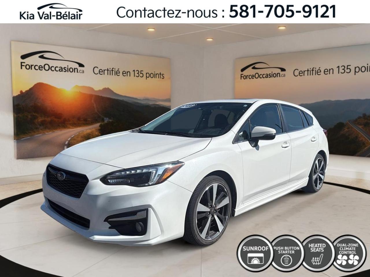 Used 2019 Subaru Impreza SPORT-TECH * AWD * CUIR * CARPLAY * TOIT * GPS * A/C for sale in Québec, QC