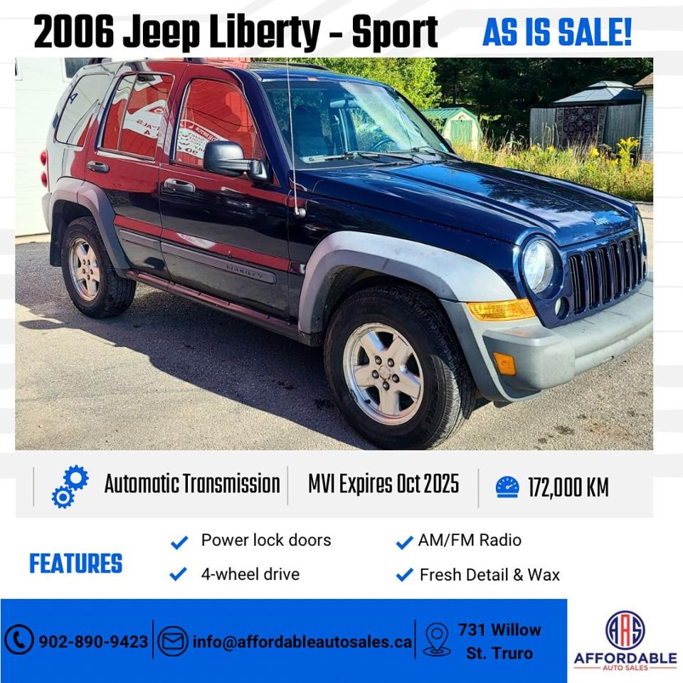 Used 2006 Jeep Liberty Sport for sale in Truro, NS