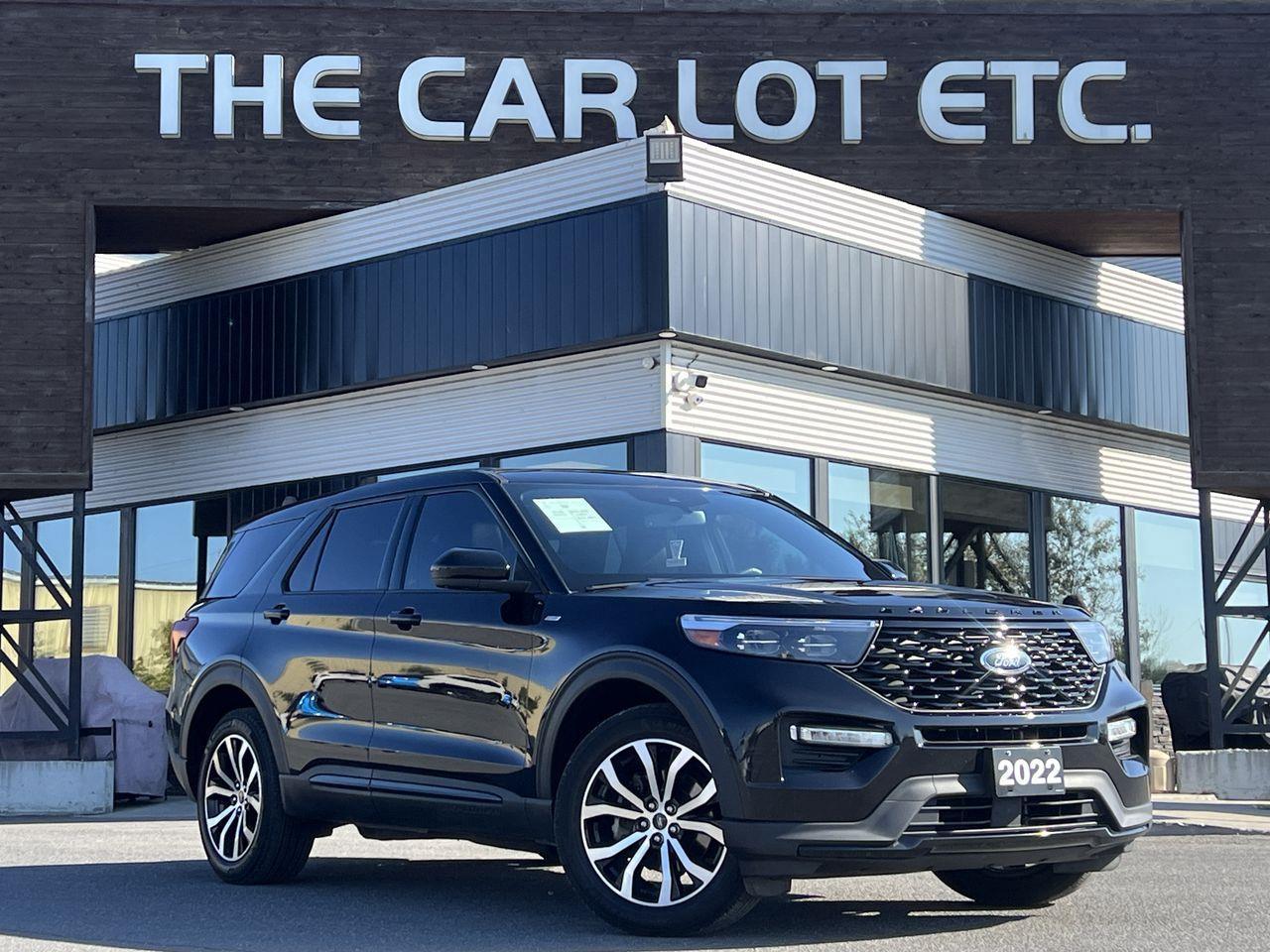 Used 2022 Ford Explorer ST-Line AWD, 7 PASSENGER, LEATHER SEATS, MOONROOF, NAV, SIRIUS XM, CRUISE CONTROL, POWER LIFTGATE, REMOTE ST for sale in Sudbury, ON